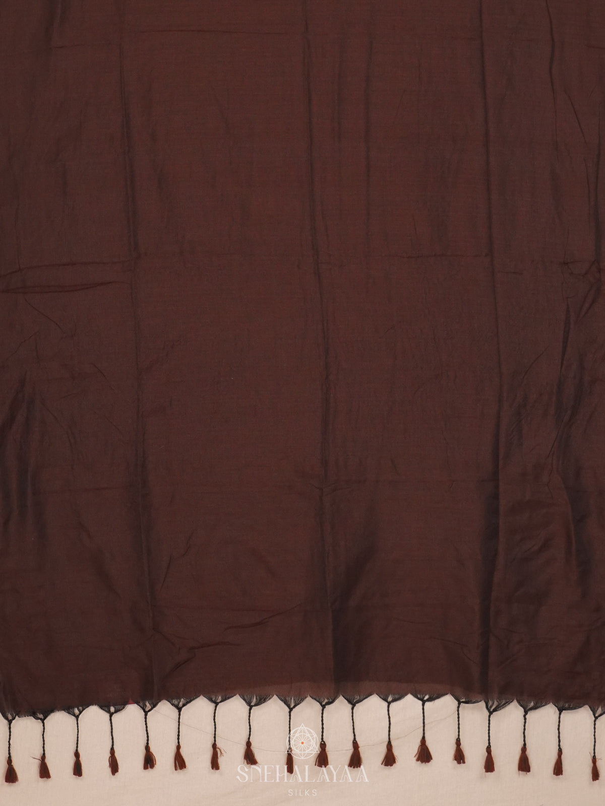 Coffee Brown Khadi Cotton Saree With Cotton Blouse