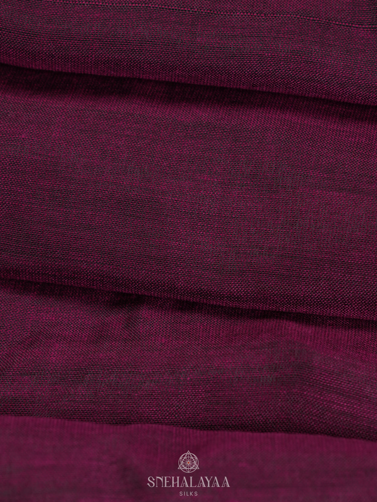 Wine  Khadi Cotton Saree With Cotton Blouse