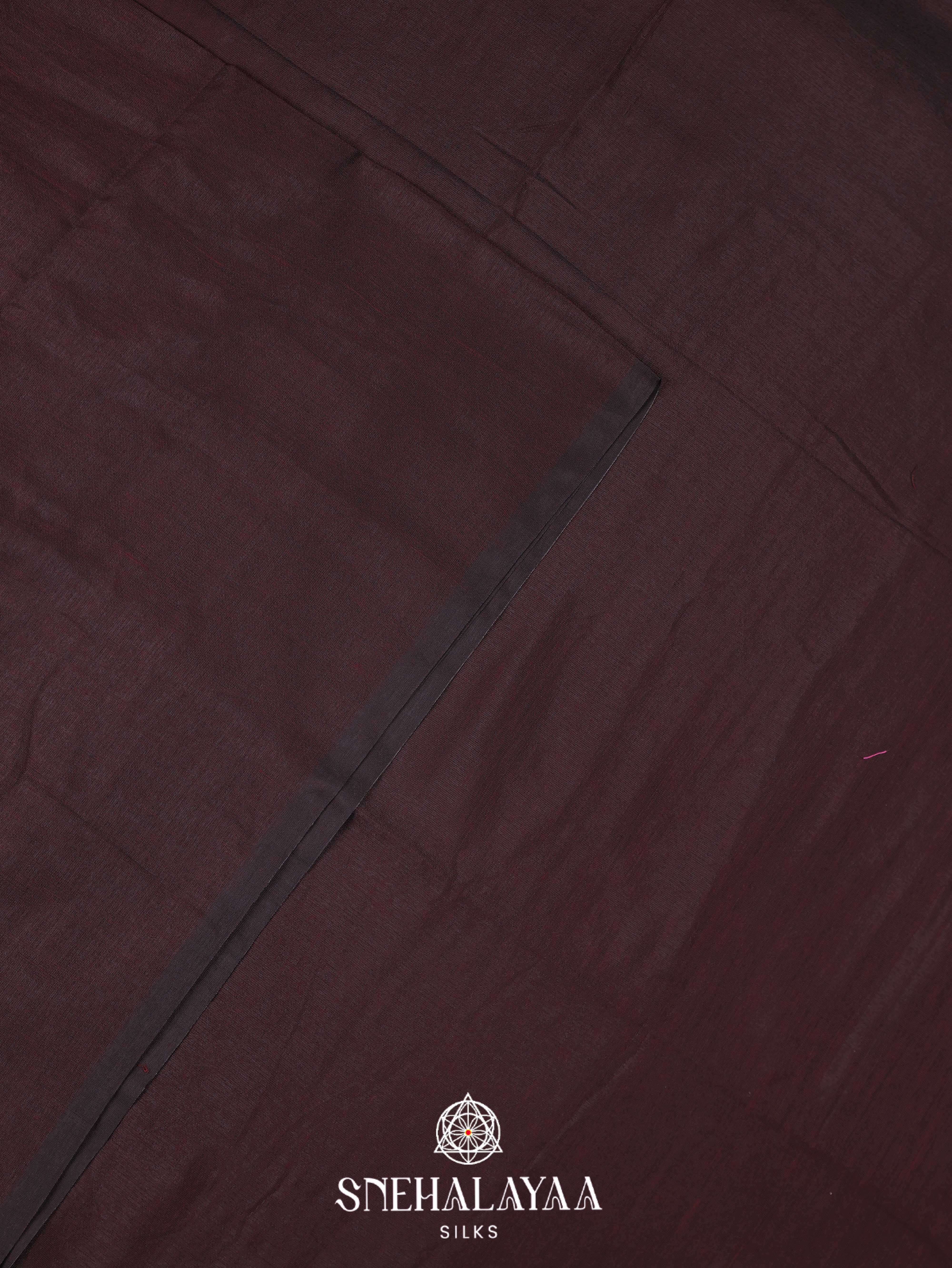 Brown Khadi Cotton Saree