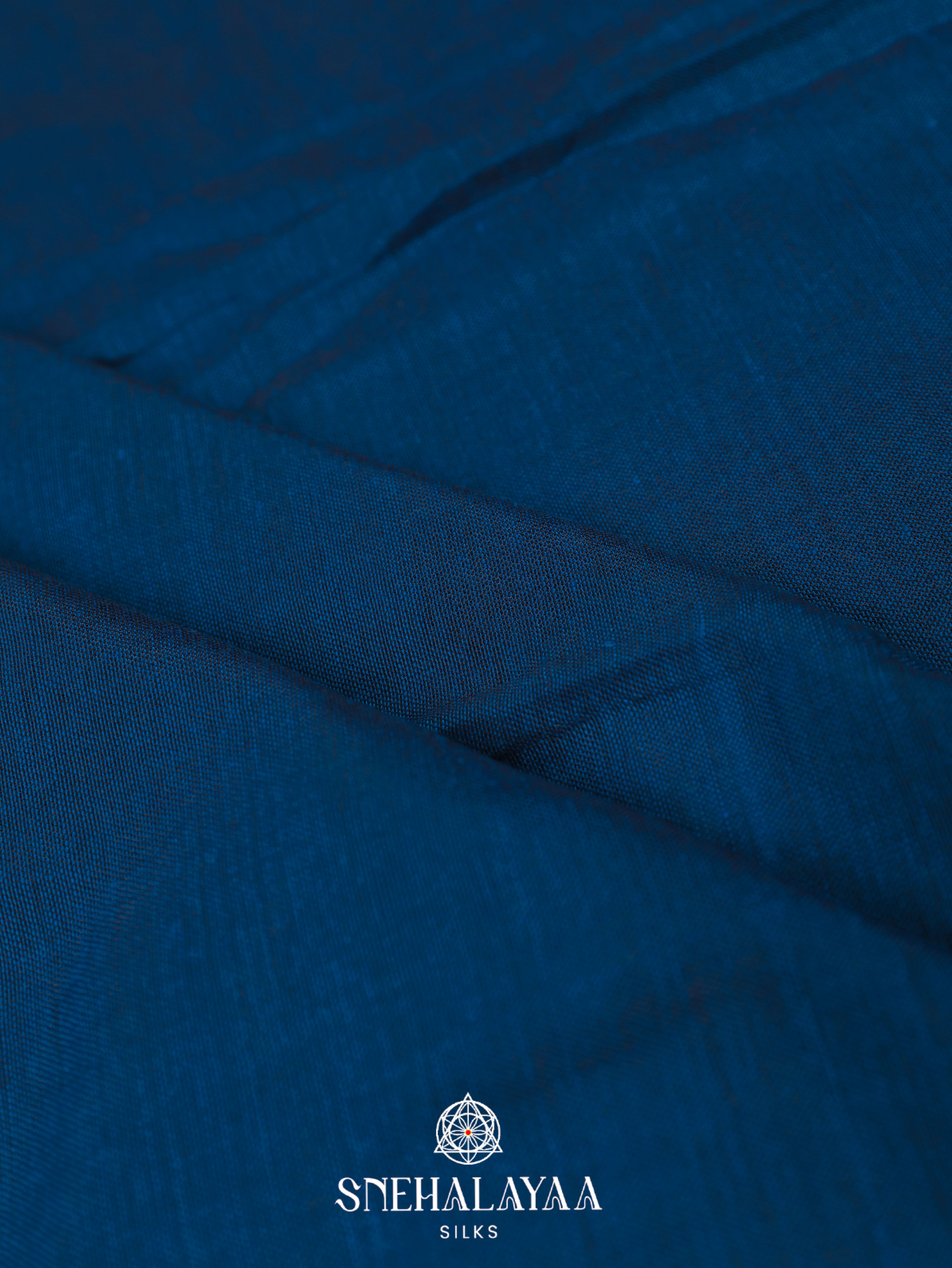 Blue Khadi Cotton Saree