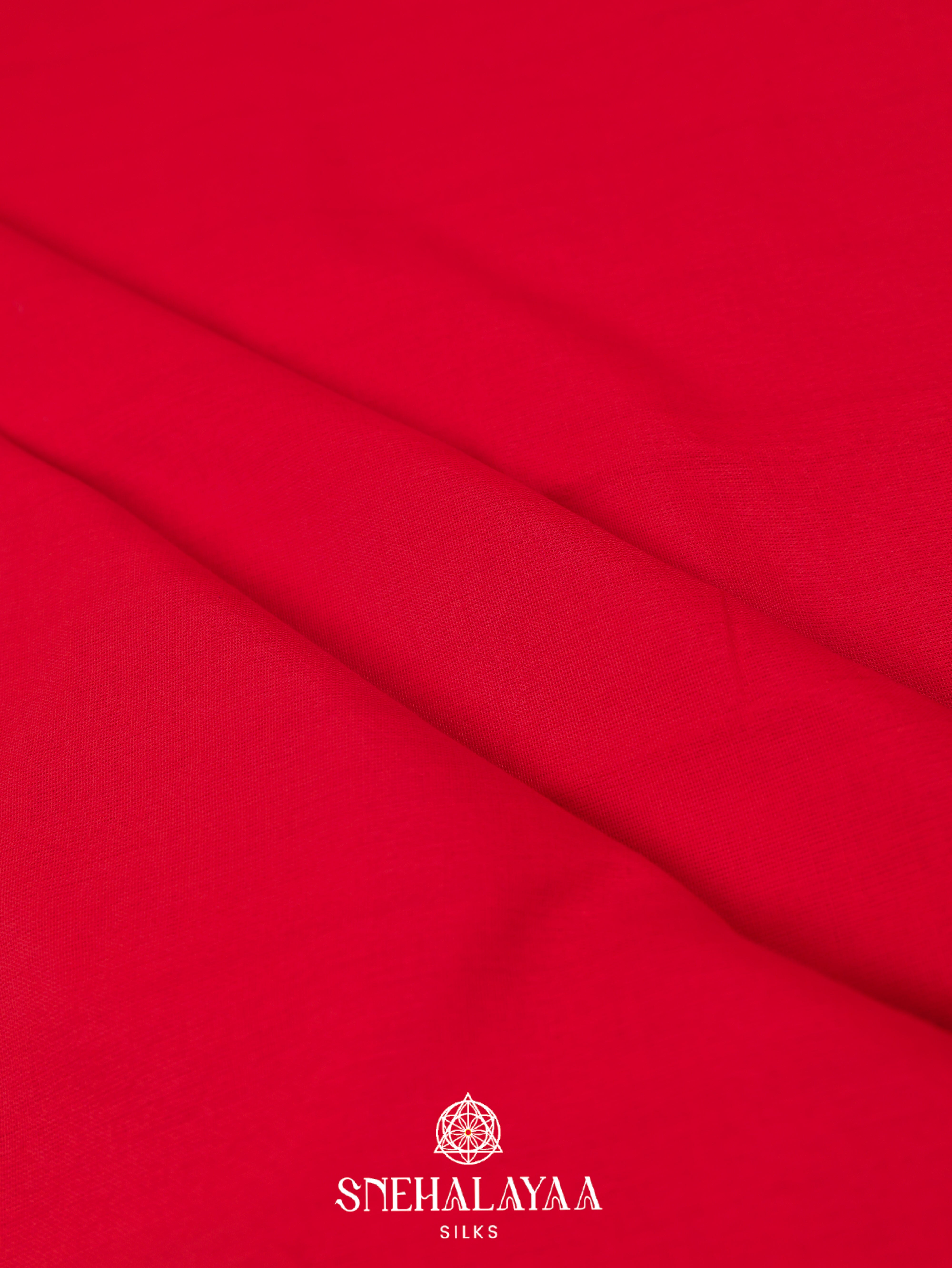 Red Khadi Cotton Saree