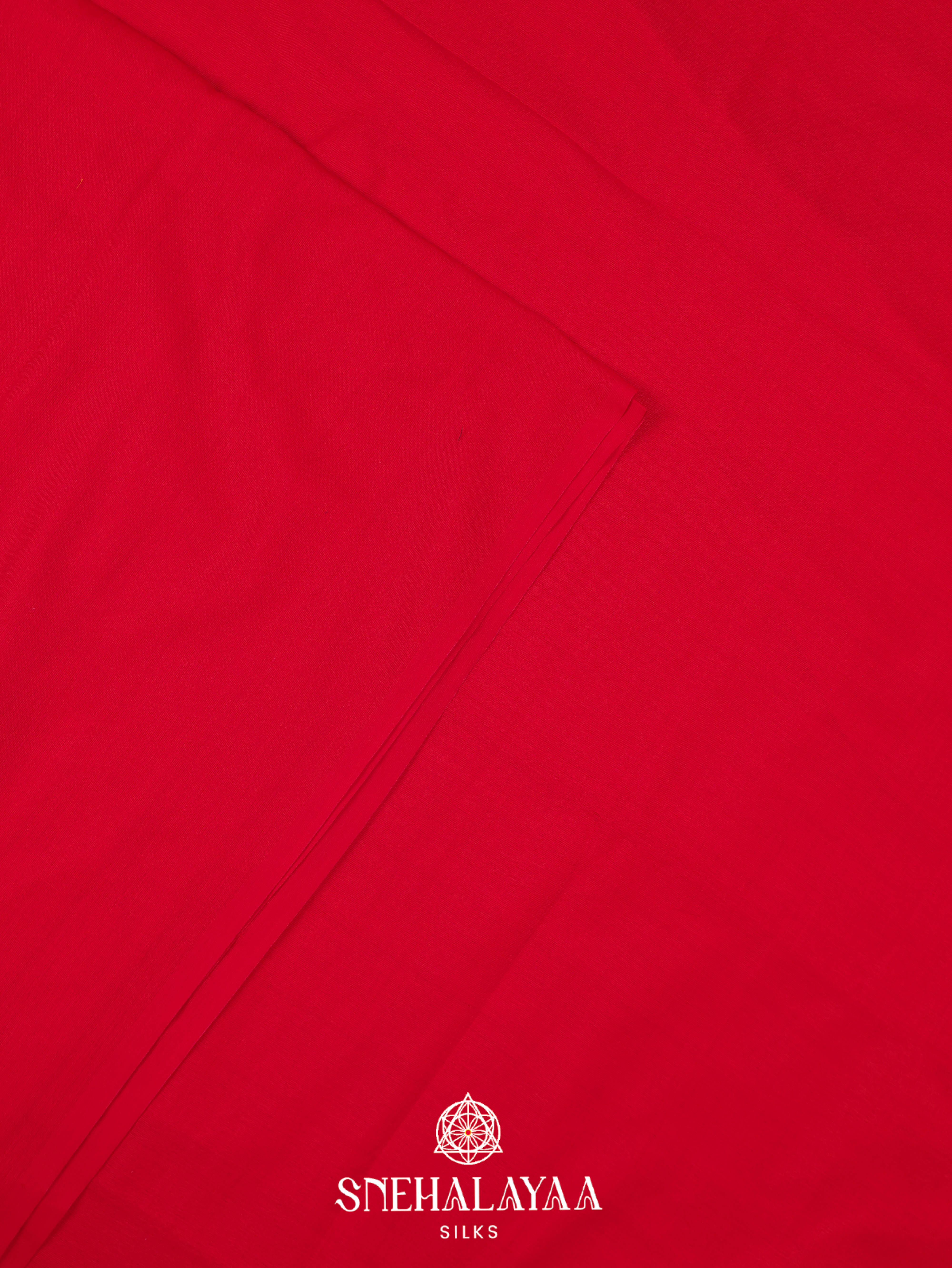 Red Khadi Cotton Saree