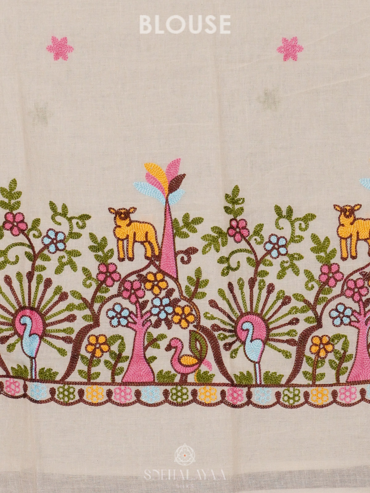 Coffee Brown Khadi Cotton Saree With Cotton Blouse