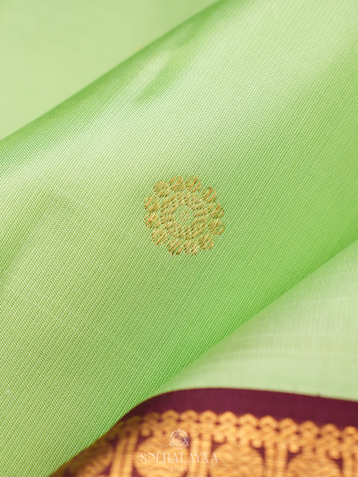 Pista Green Kanjivaram Silk Saree