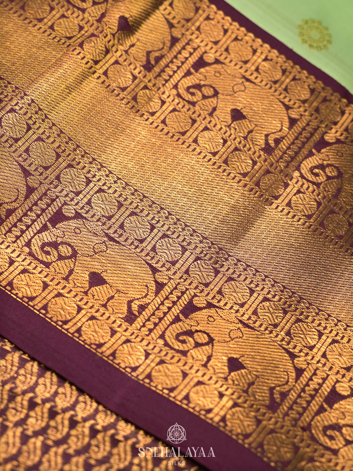 Pista Green Kanjivaram Silk Saree