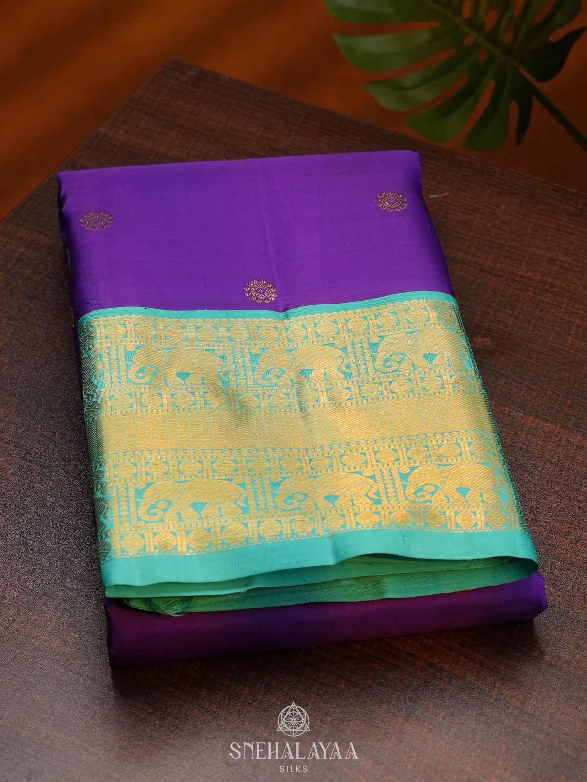 Violet Kanjivaram Silk Saree
