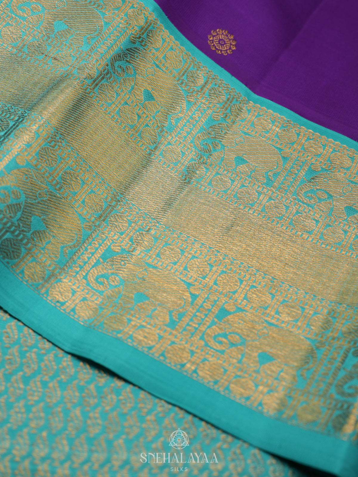 Violet Kanjivaram Silk Saree