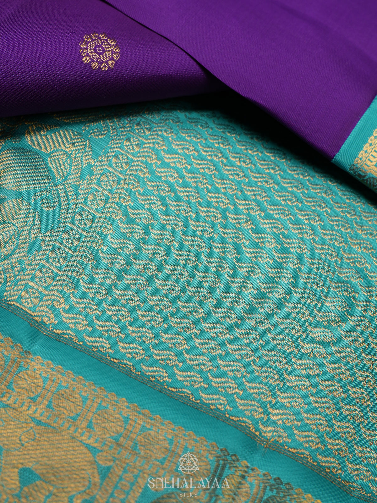 Violet Kanjivaram Silk Saree