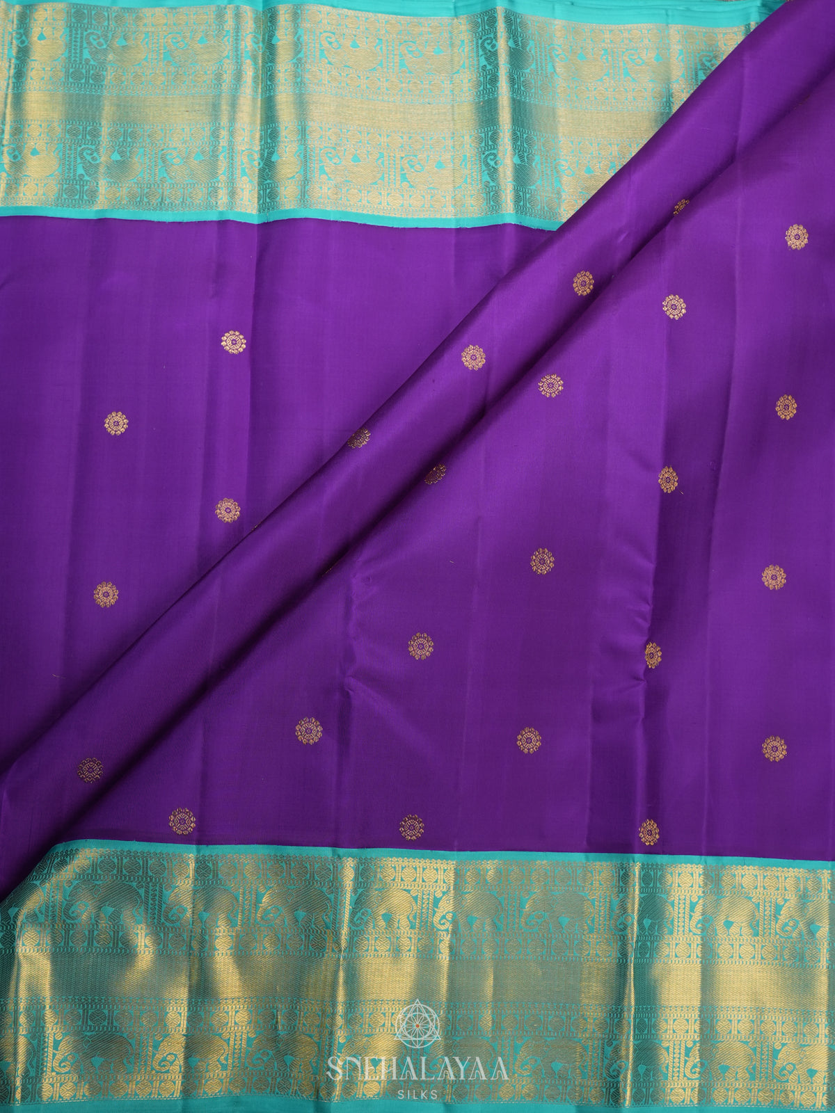 Violet Kanjivaram Silk Saree