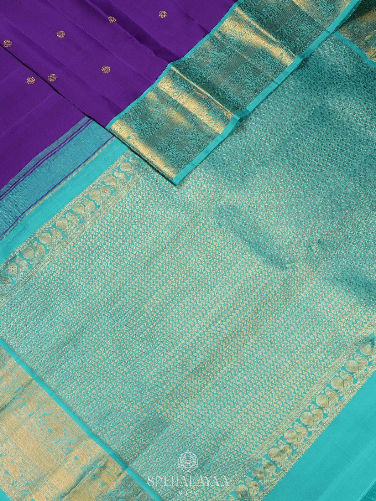 Violet Kanjivaram Silk Saree