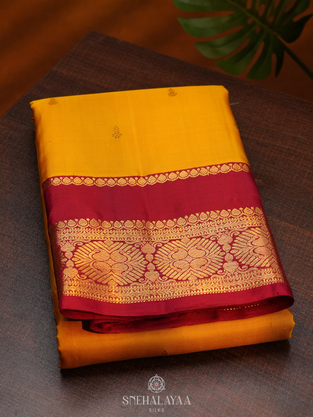 Mango Yellow Kanjivaram Silk Saree