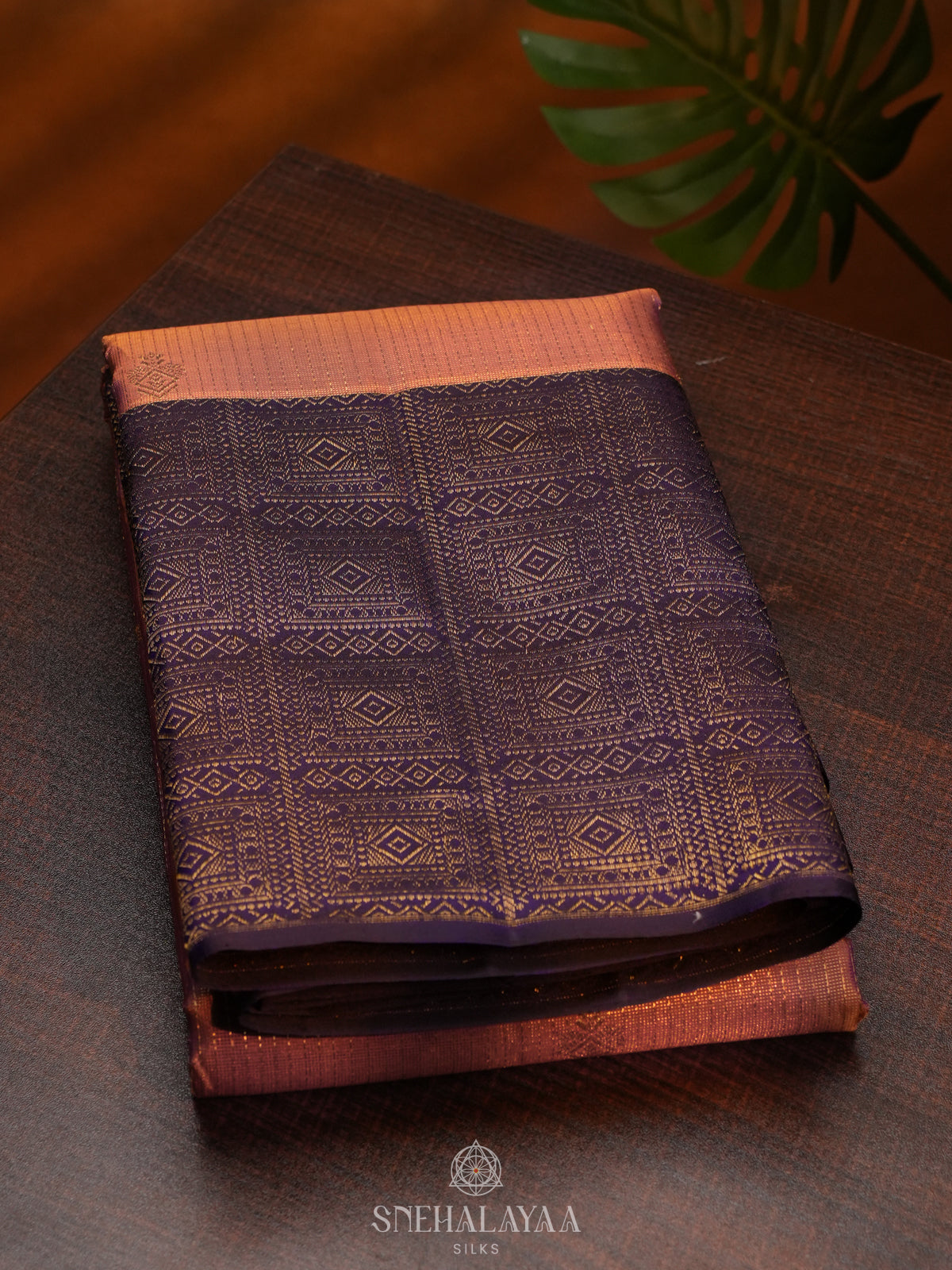 Peach Kanjivaram Silk Saree
