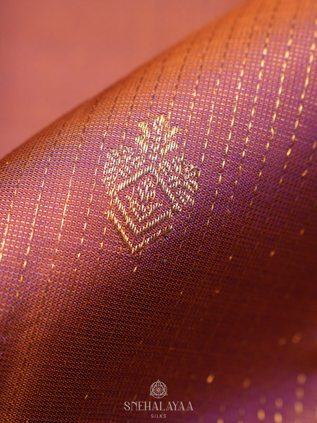 Peach Kanjivaram Silk Saree