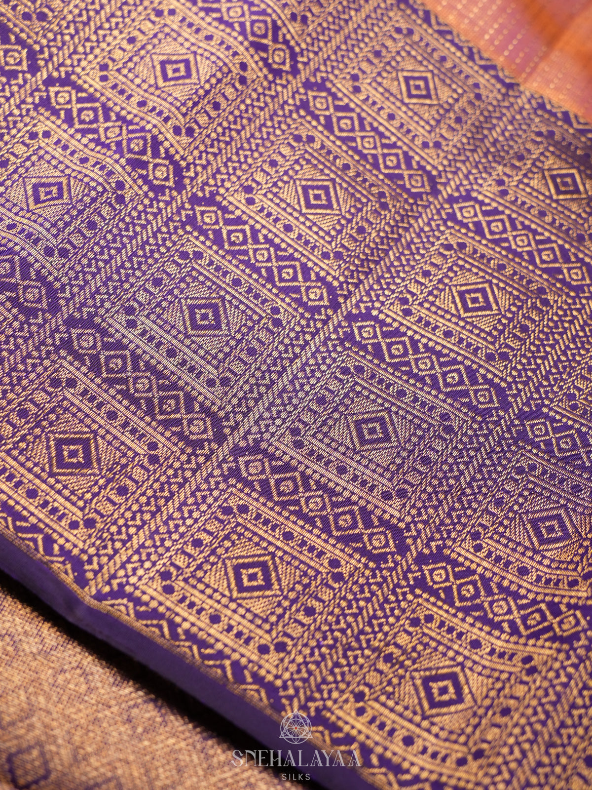 Peach Kanjivaram Silk Saree