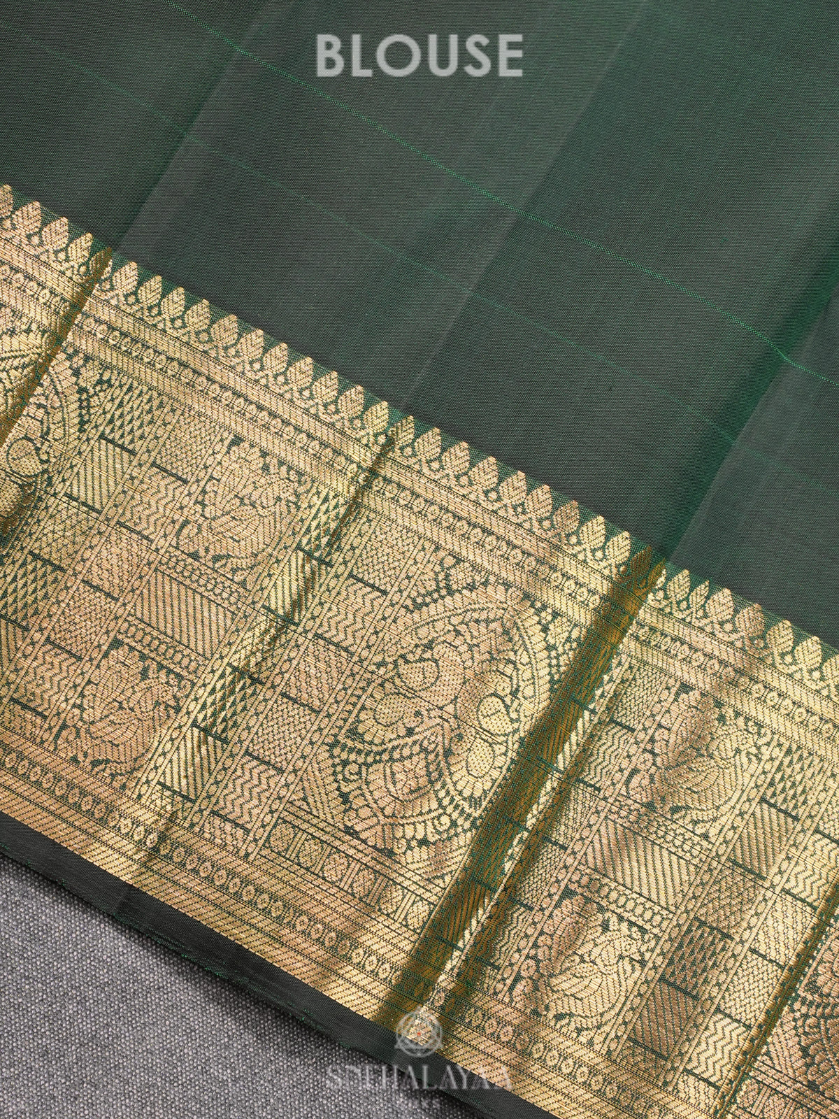 Forest Green Kanjivaram Silk Saree