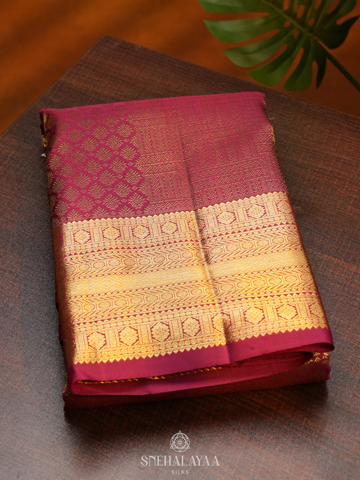 Maroon Kanjivaram Silk Saree