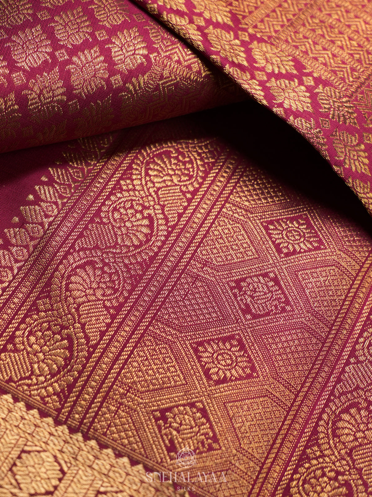 Maroon Kanjivaram Silk Saree
