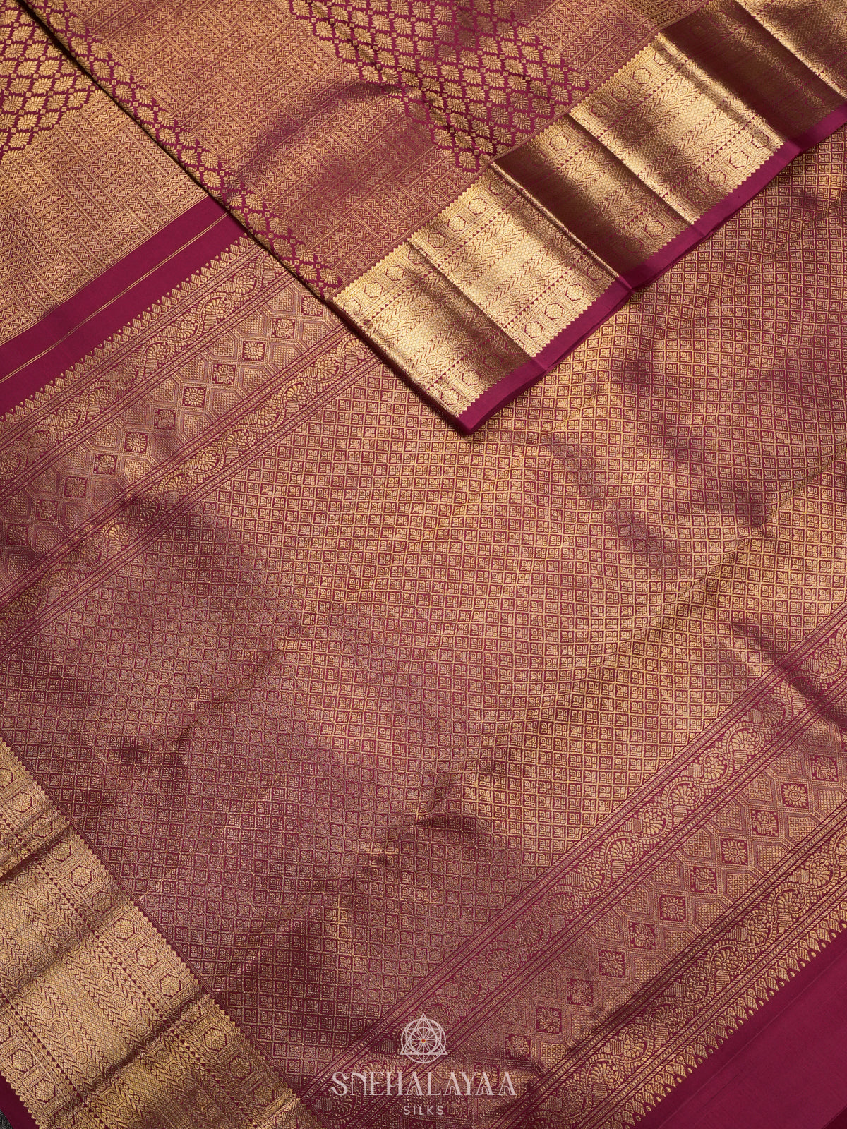 Maroon Kanjivaram Silk Saree