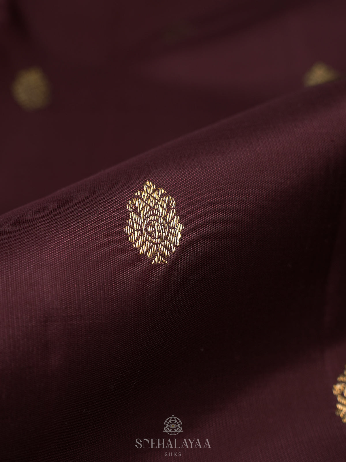 Burgundy Kanjivaram Silk Saree