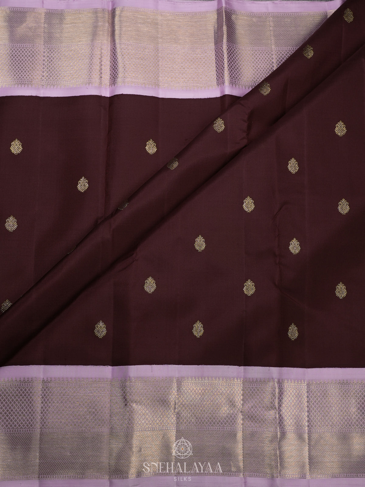 Burgundy Kanjivaram Silk Saree