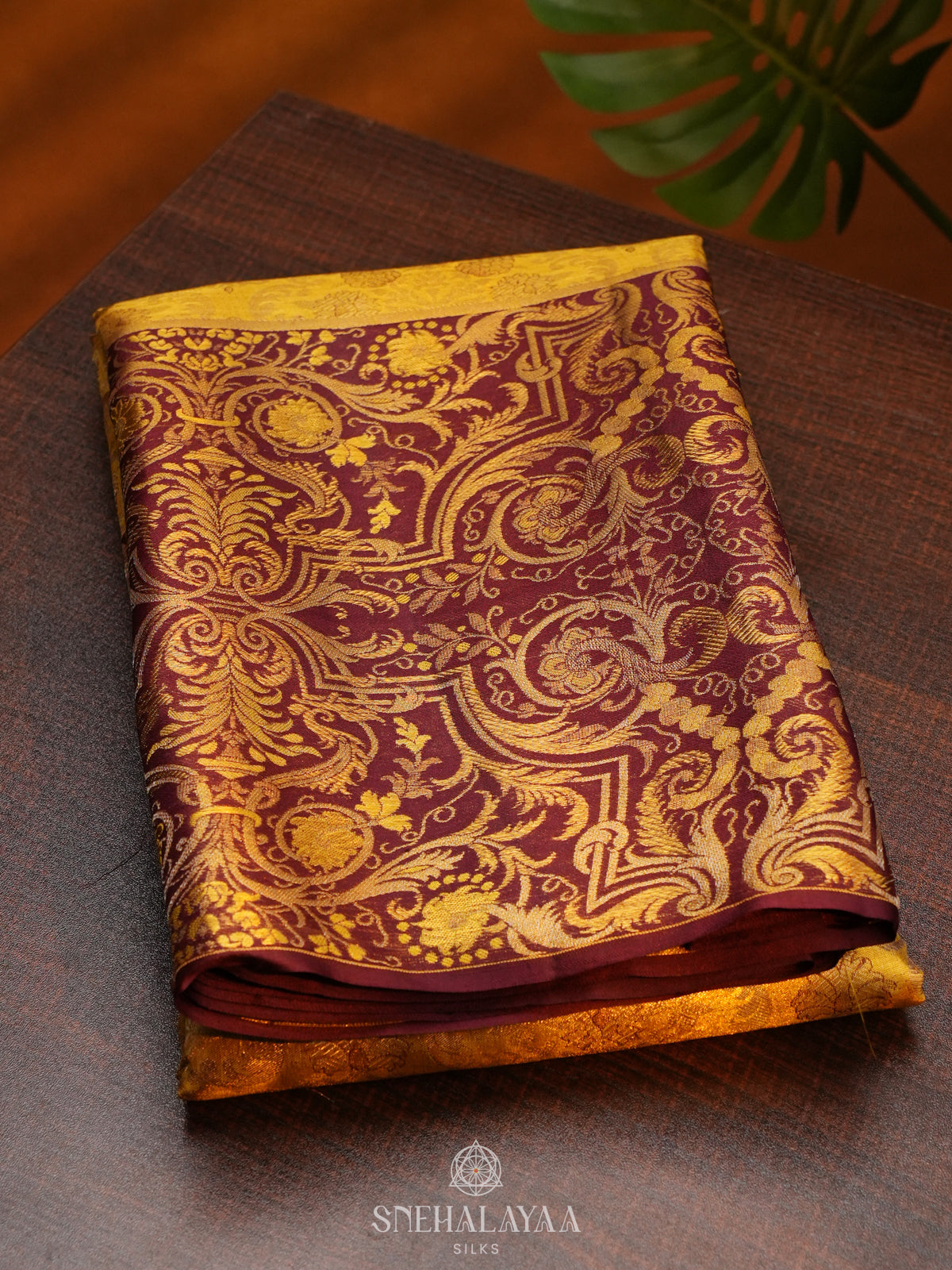 Golden Yellow Kanjivaram Silk Saree