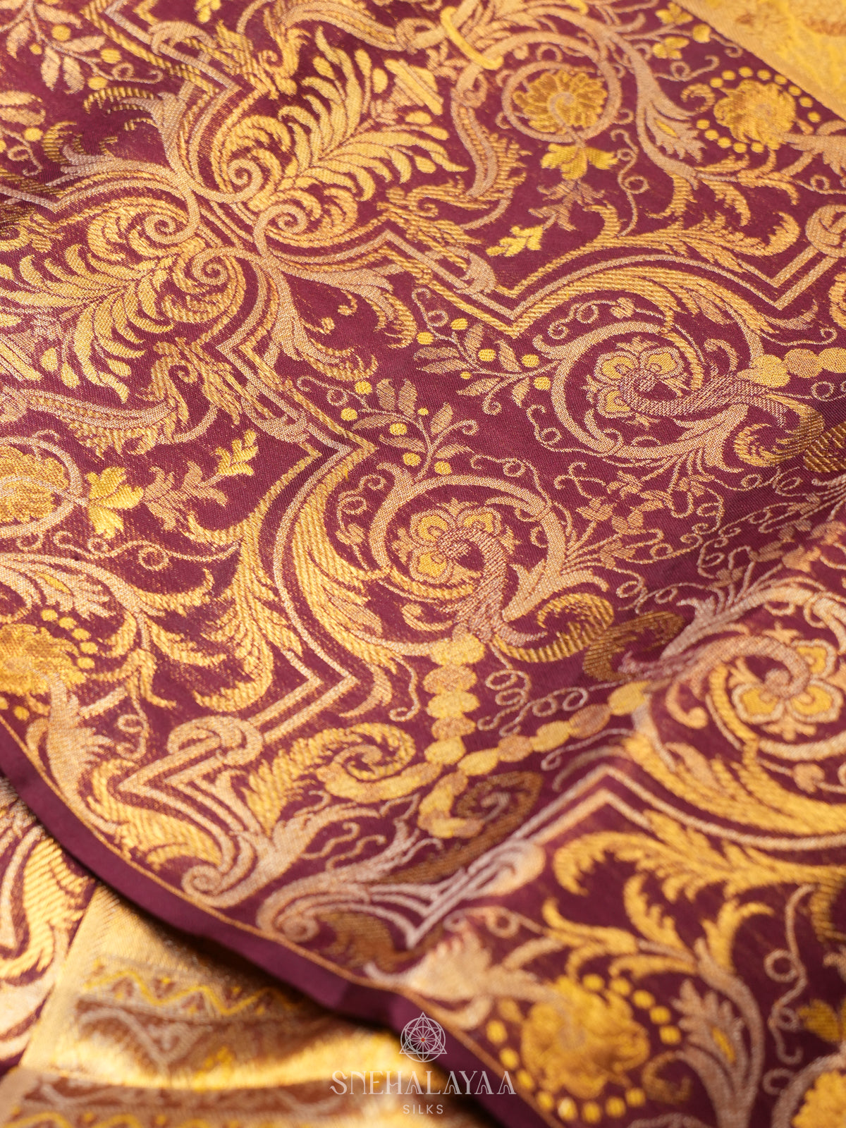 Golden Yellow Kanjivaram Silk Saree
