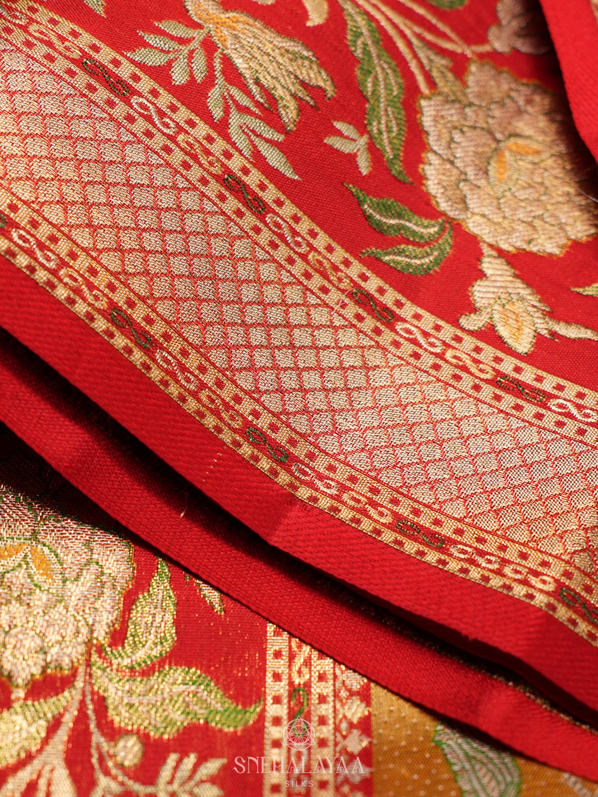 Golden Yellow Kanjivaram Silk Saree