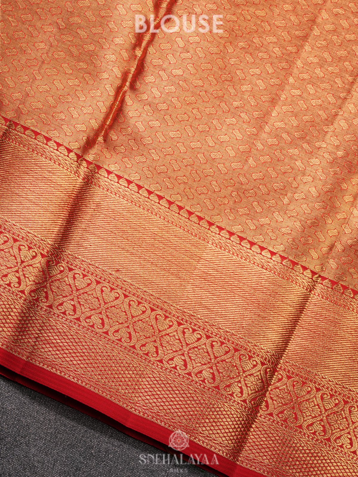 Golden Yellow Kanjivaram Silk Saree