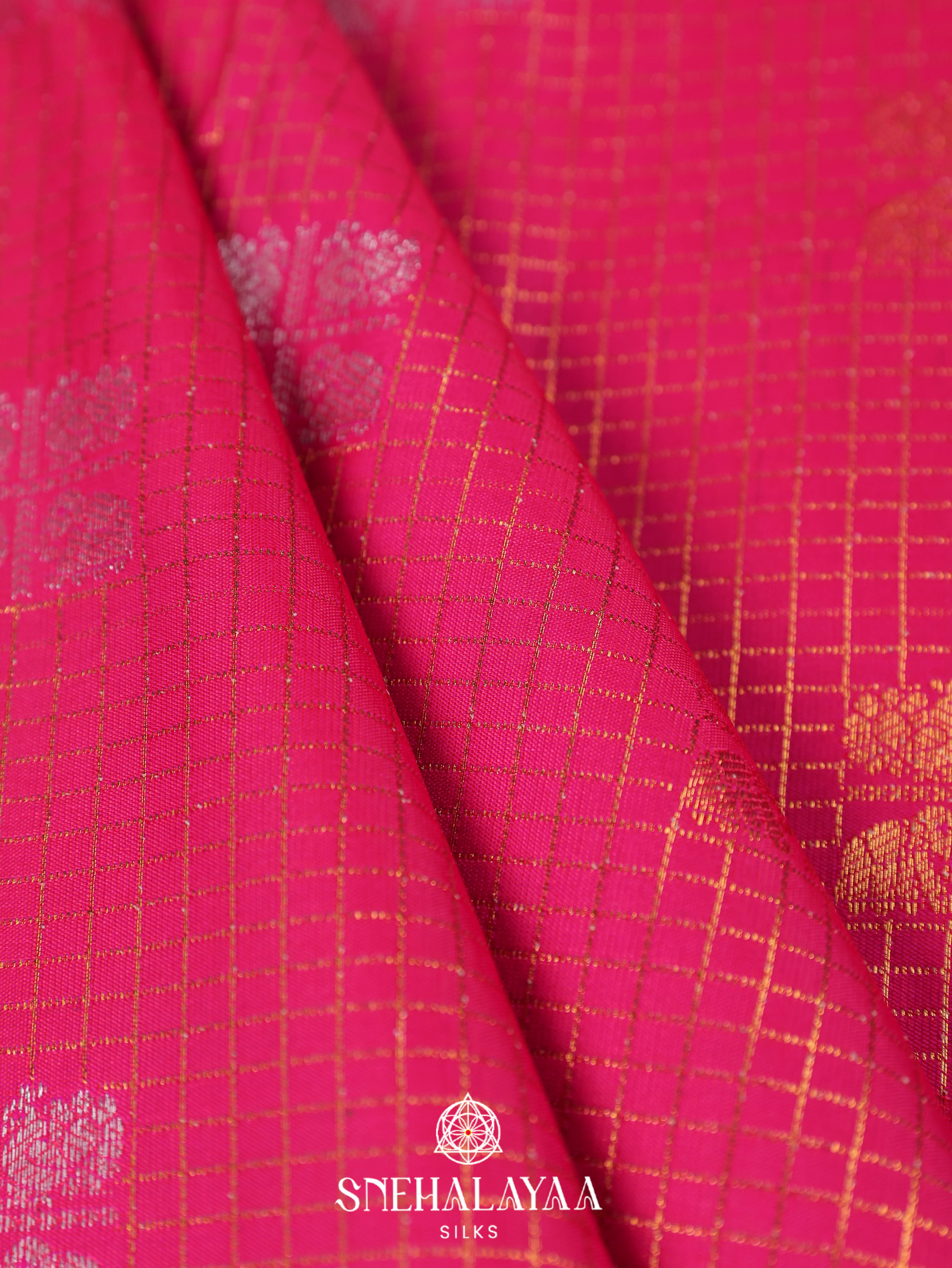 Pink Art Silk Saree