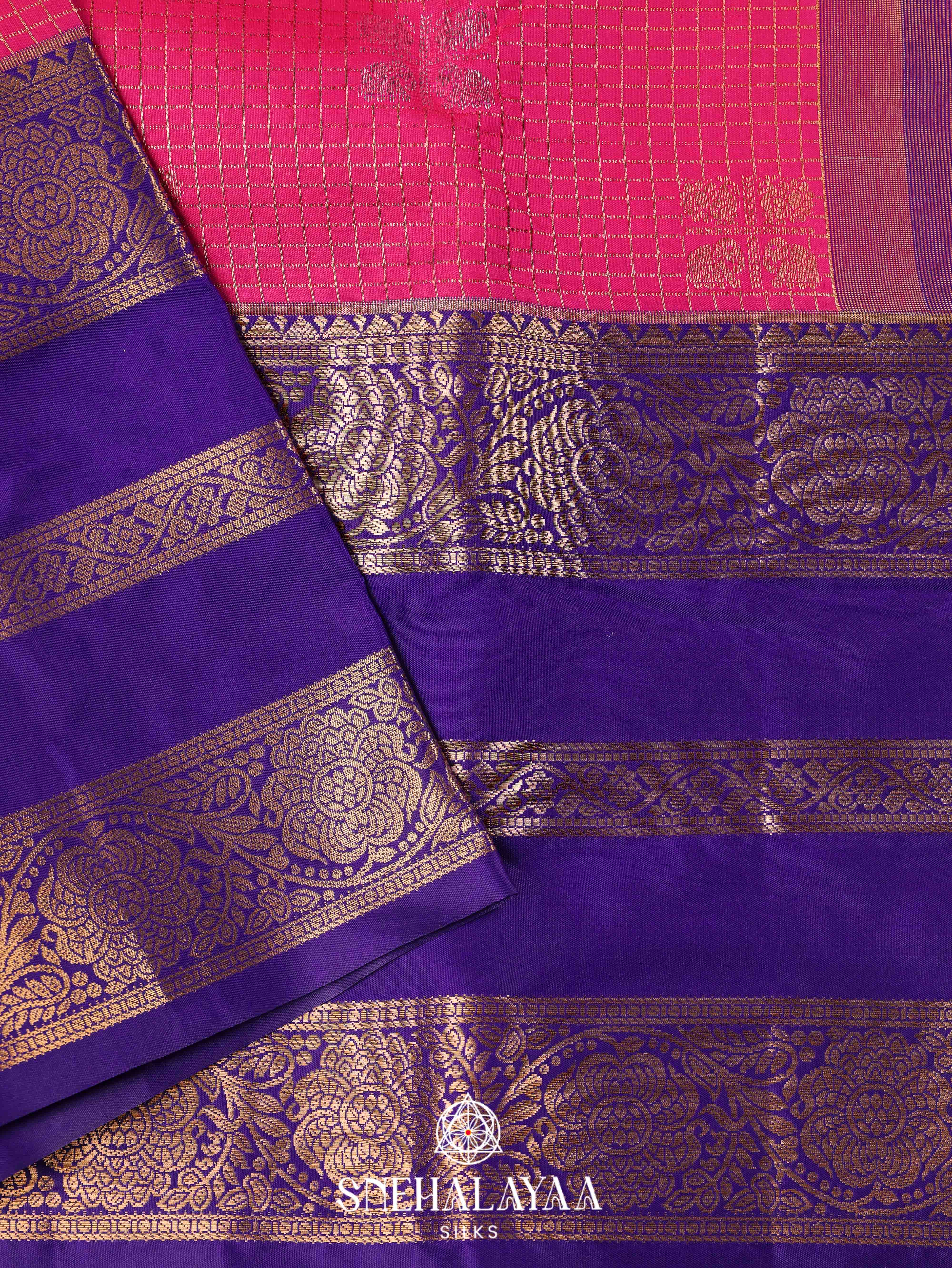 Pink Art Silk Saree
