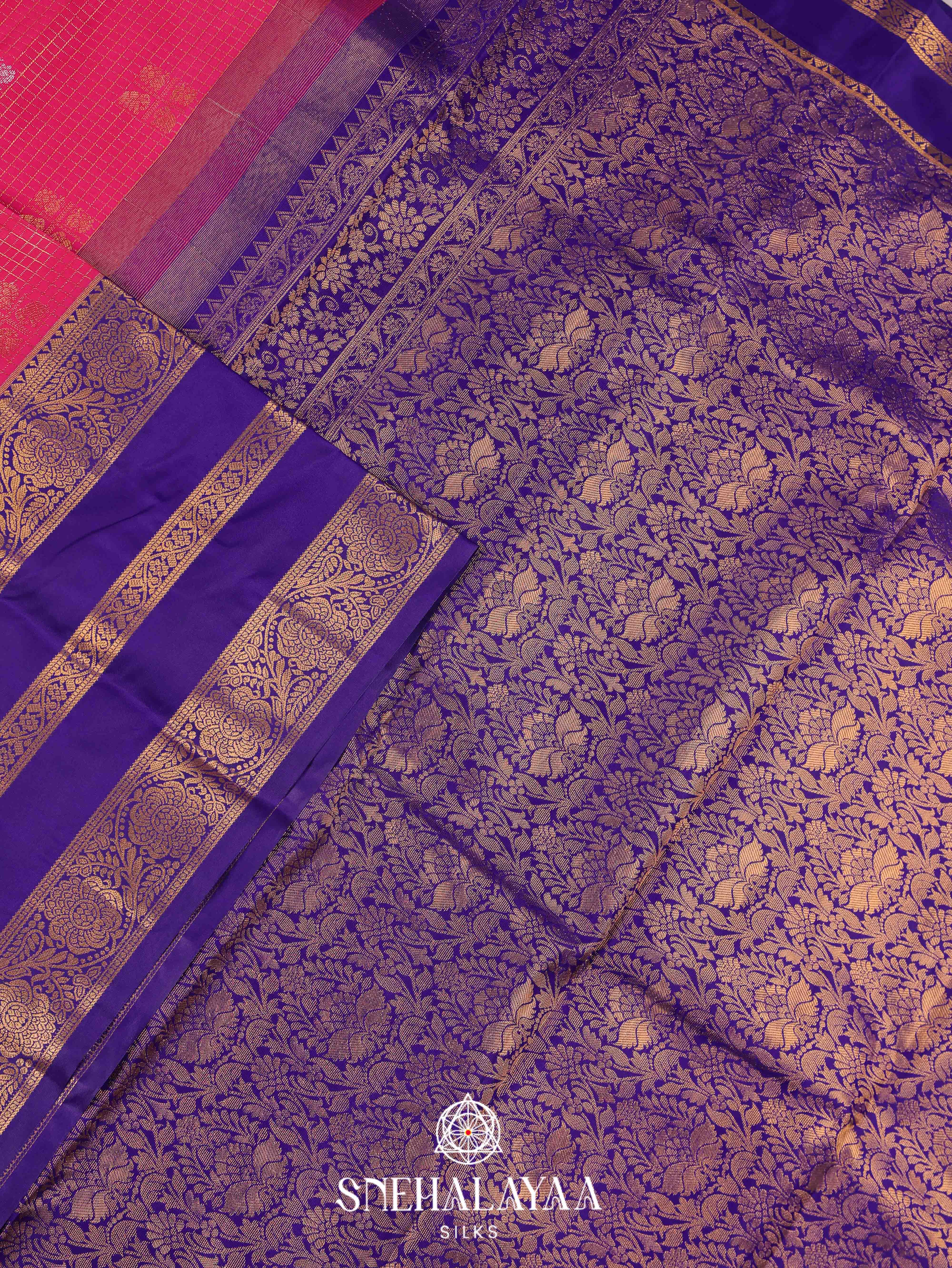 Pink Art Silk Saree