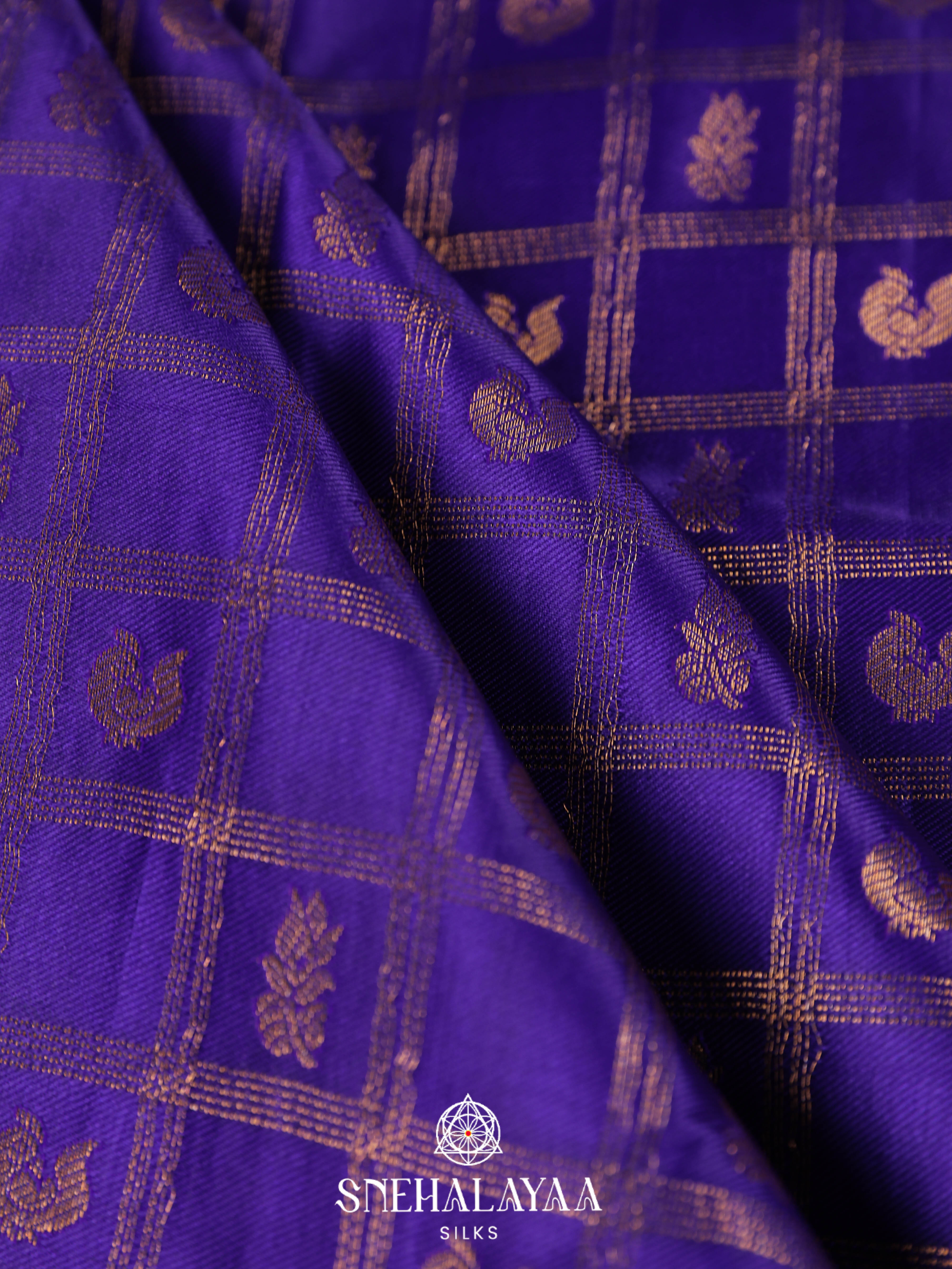 Purple Art Silk Saree