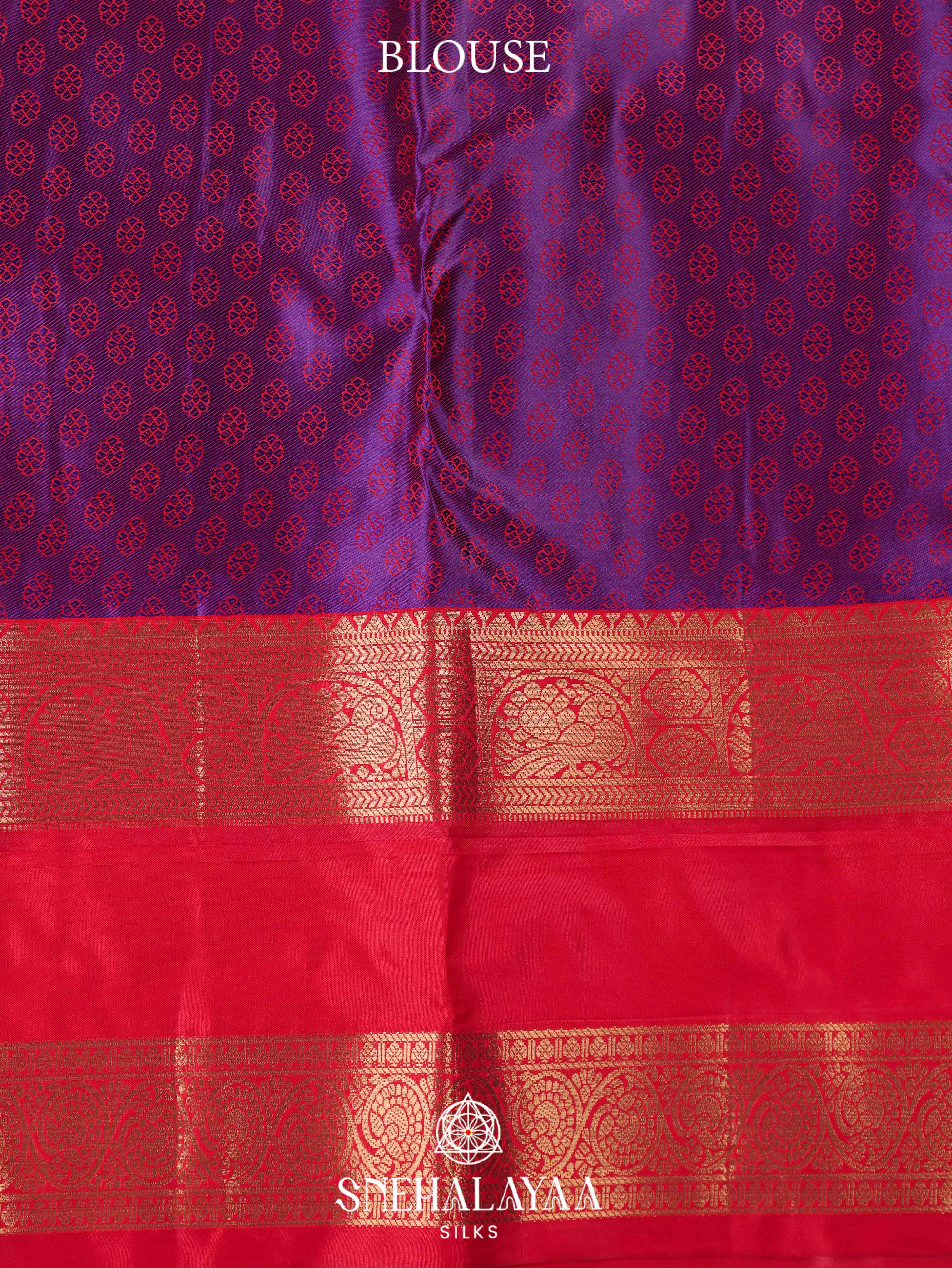 Purple Art Silk Saree