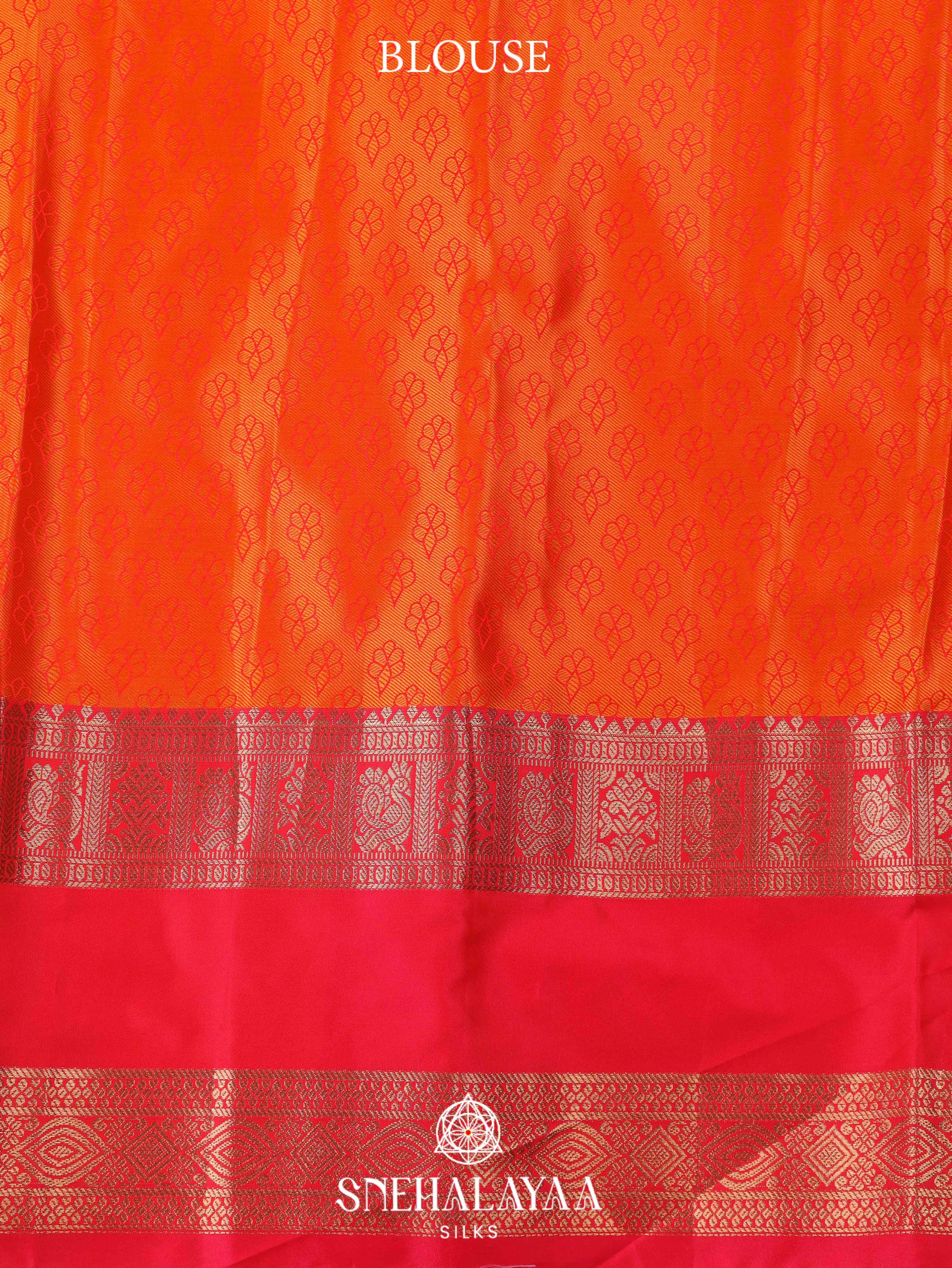 Orange Art Silk Saree