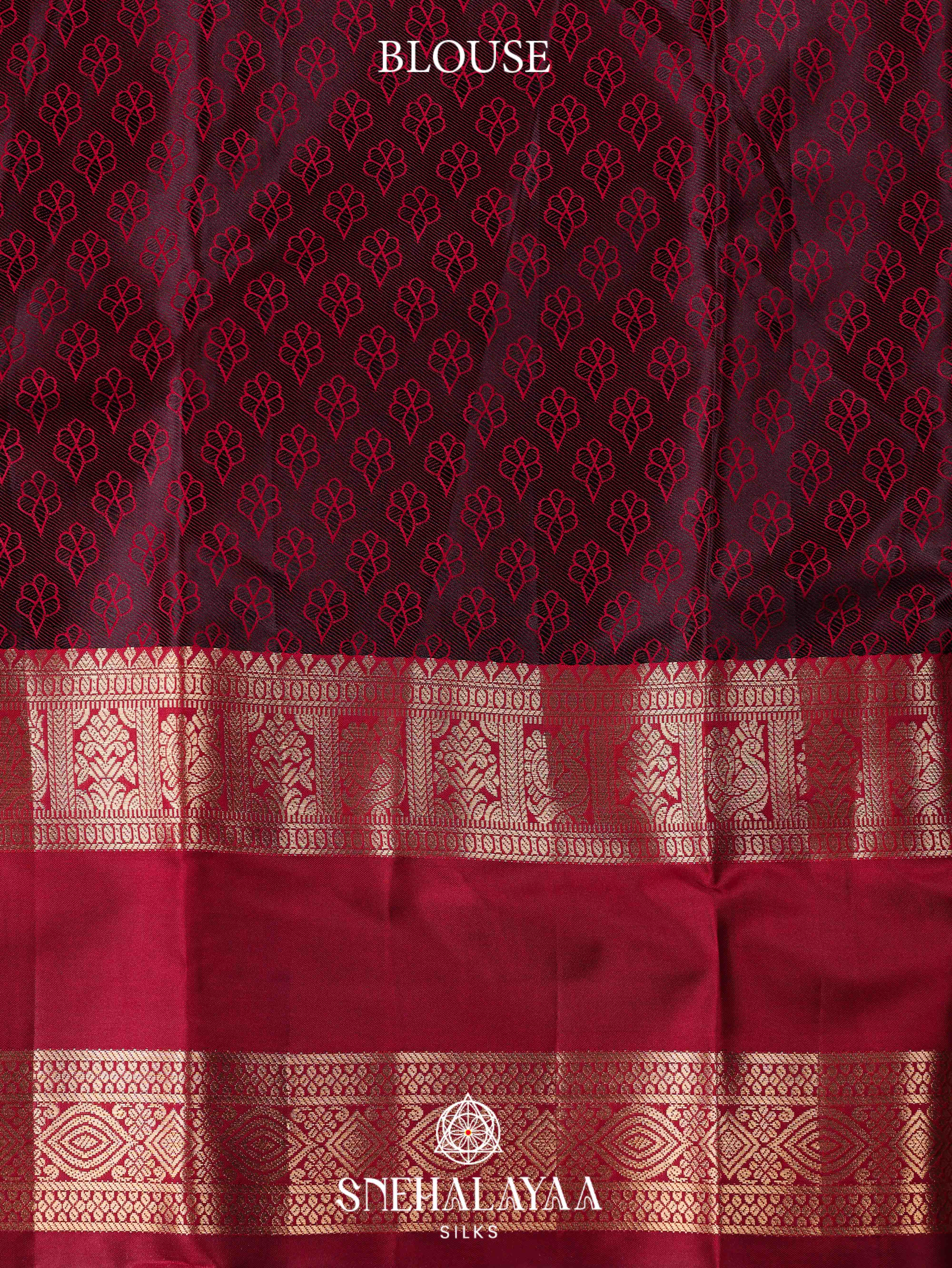 Maroon Art Silk Saree