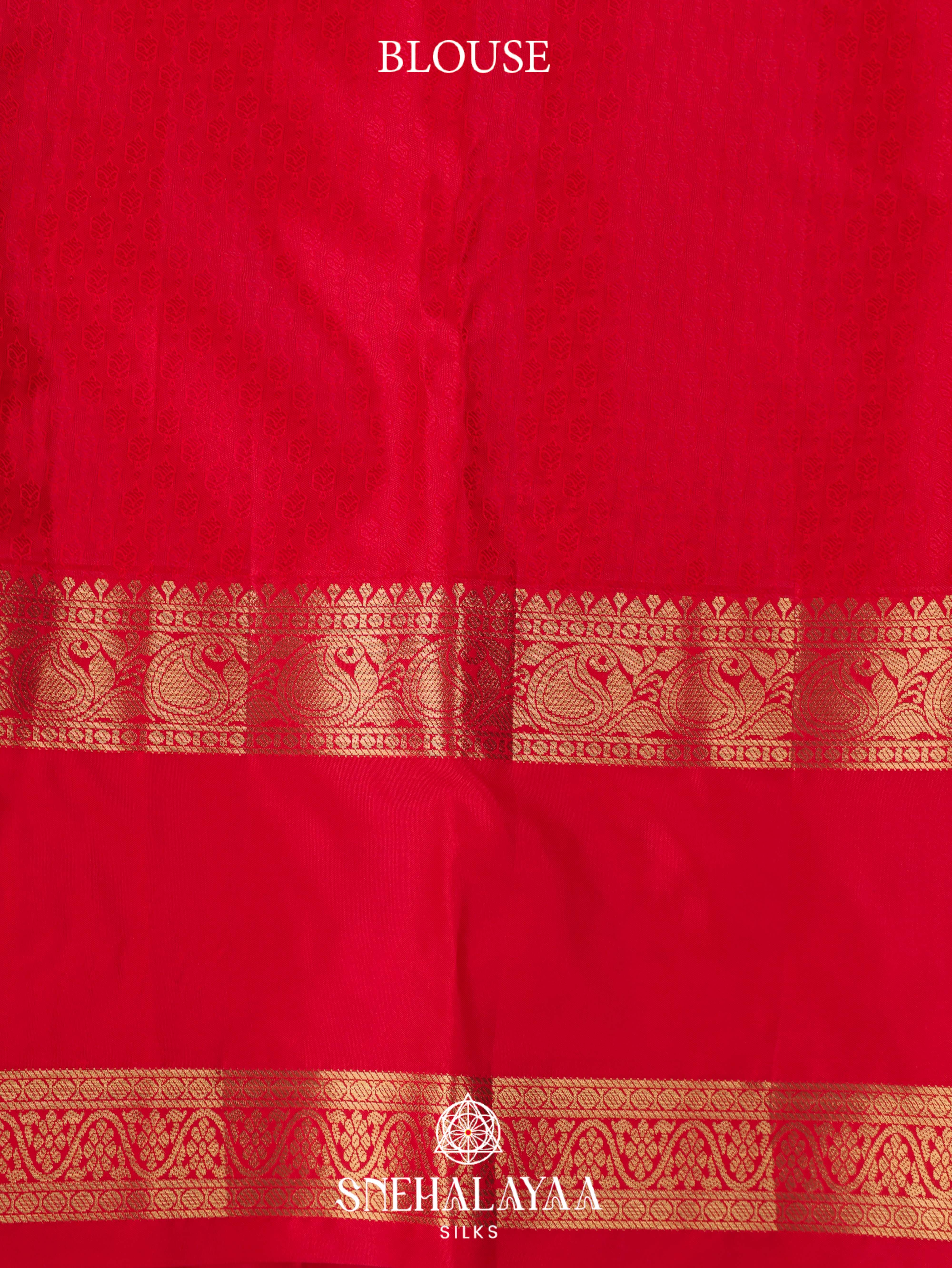 Red Art Silk Saree