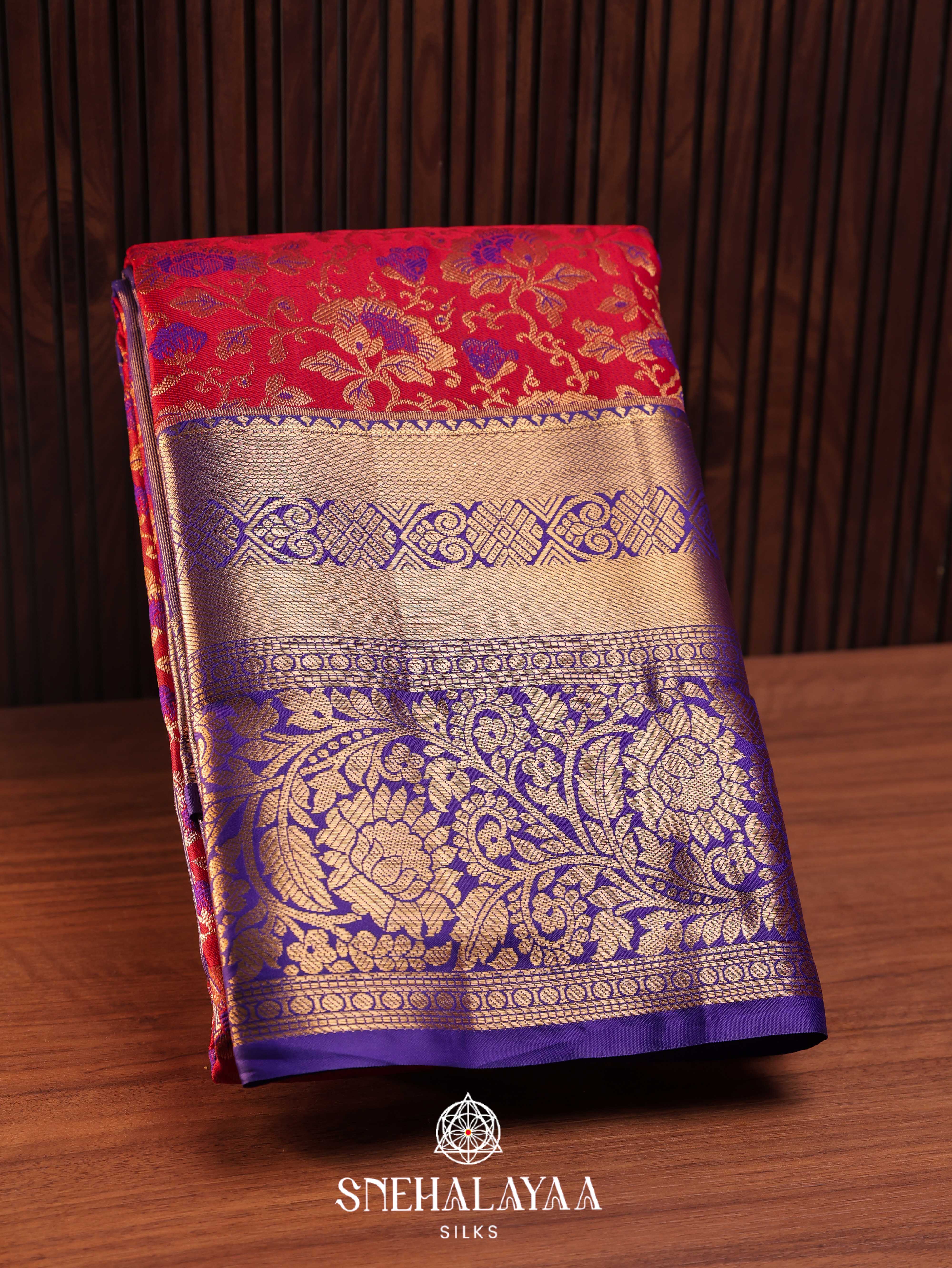 Red Art Silk Saree