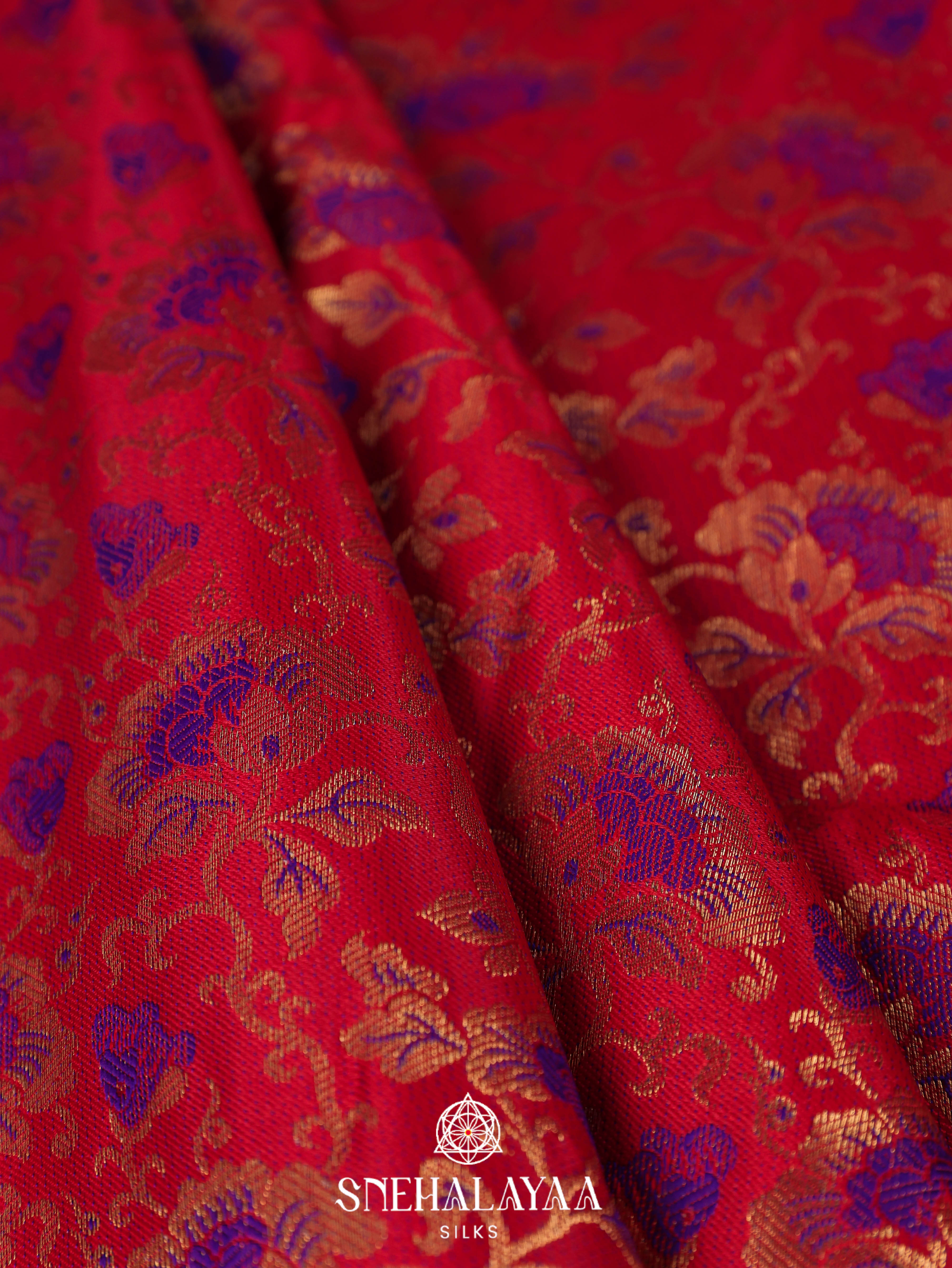 Red Art Silk Saree
