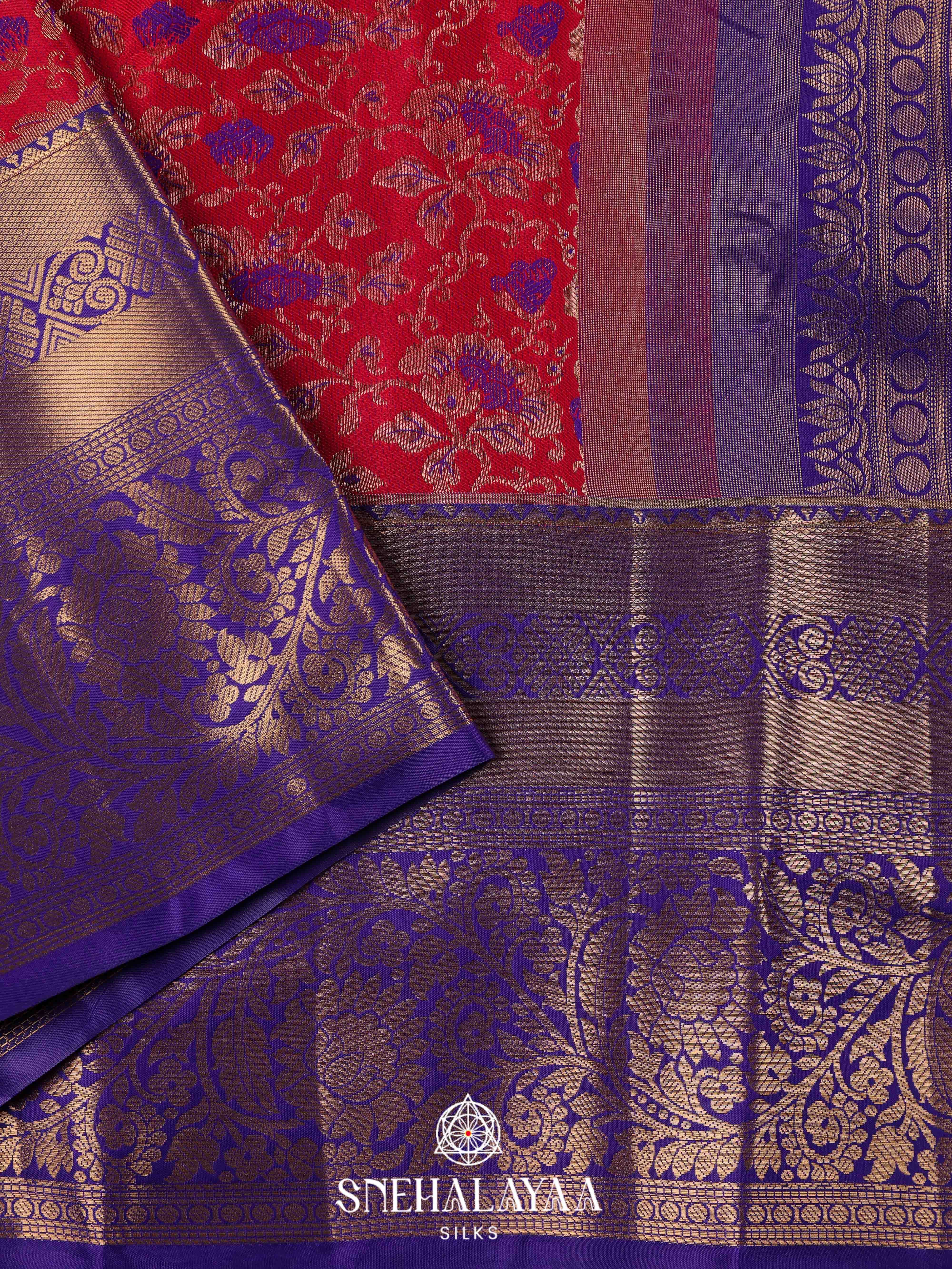 Red Art Silk Saree