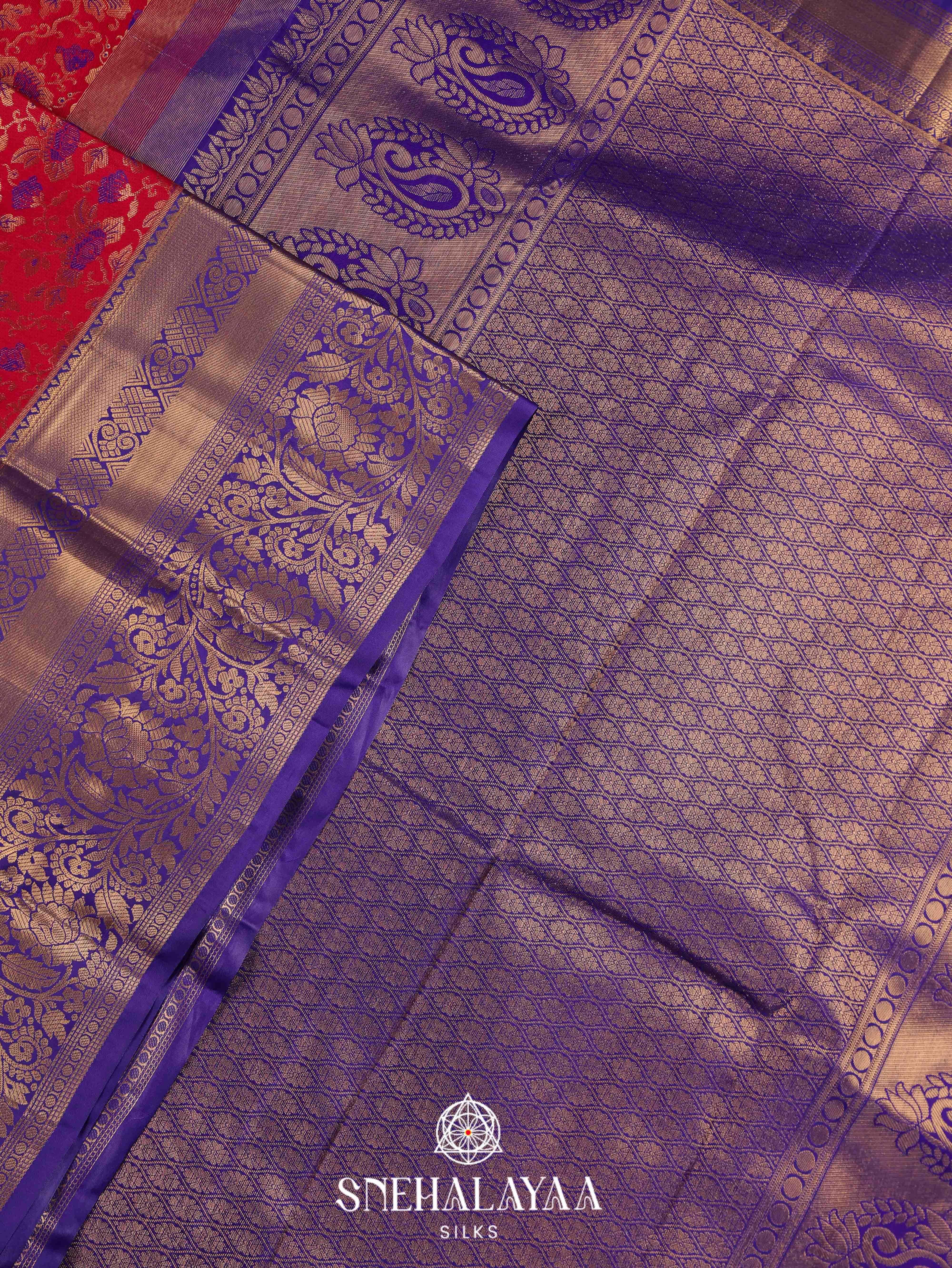 Red Art Silk Saree