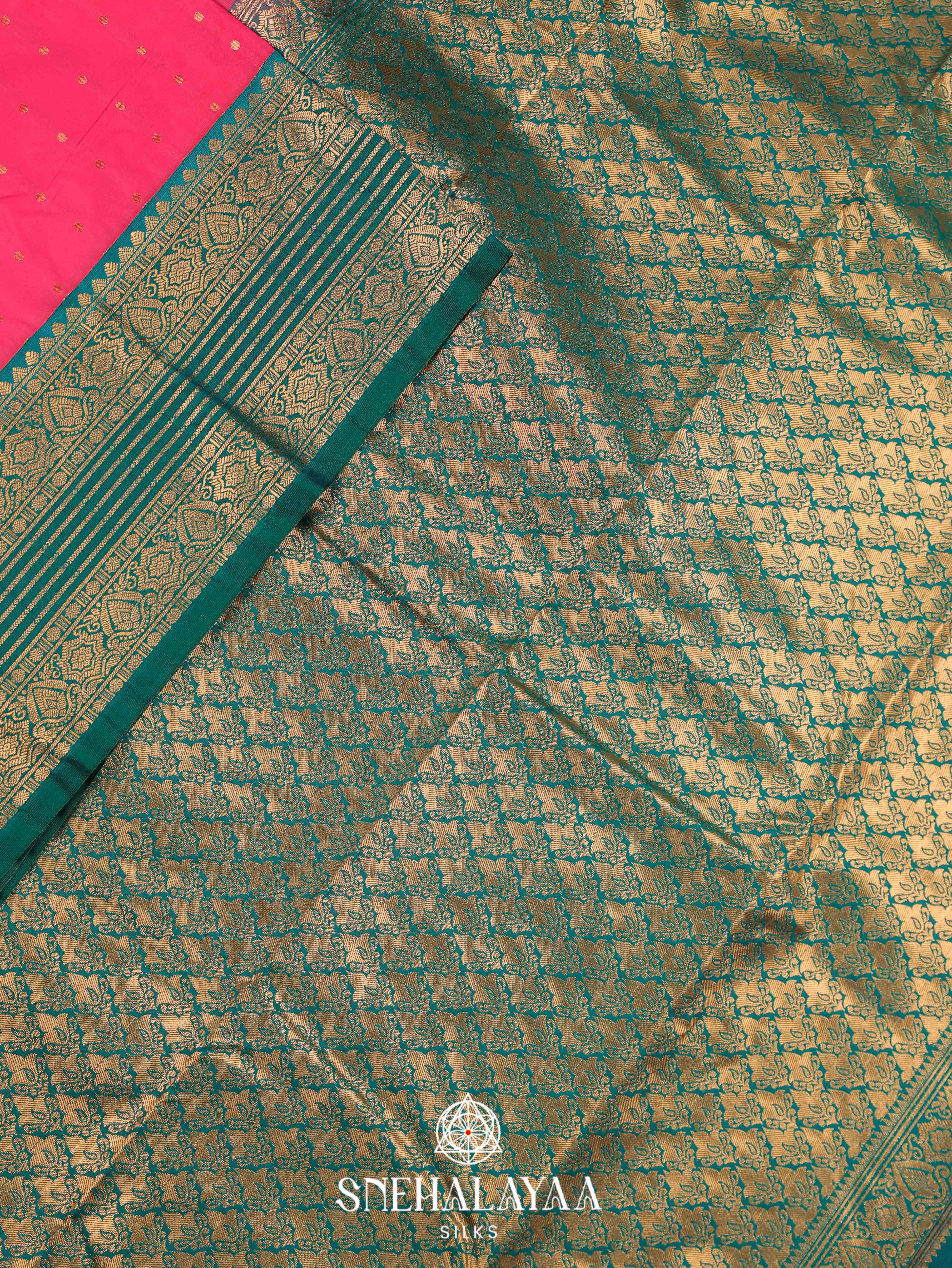 Pink Art Silk Saree