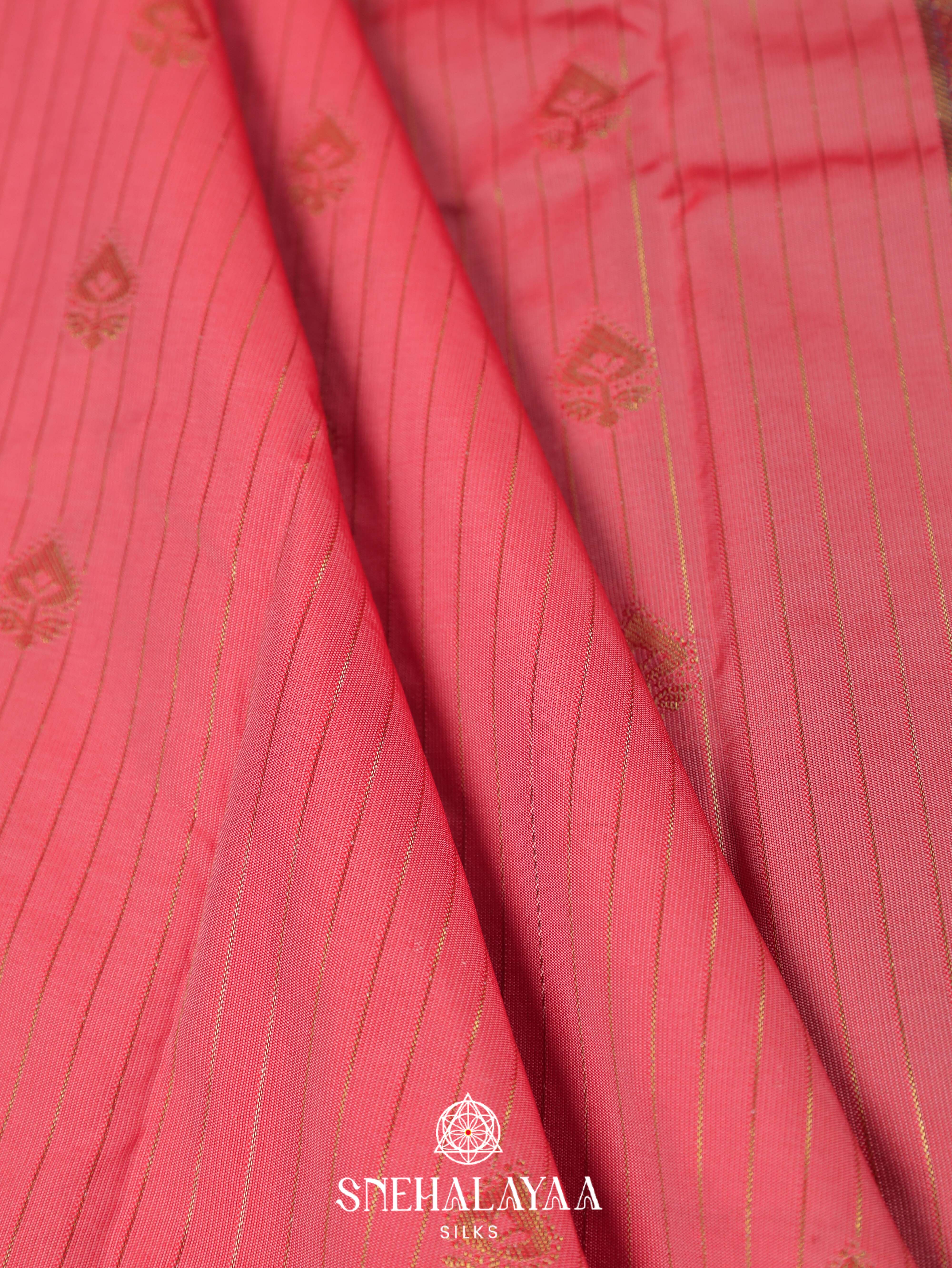 Pink Art Silk Saree
