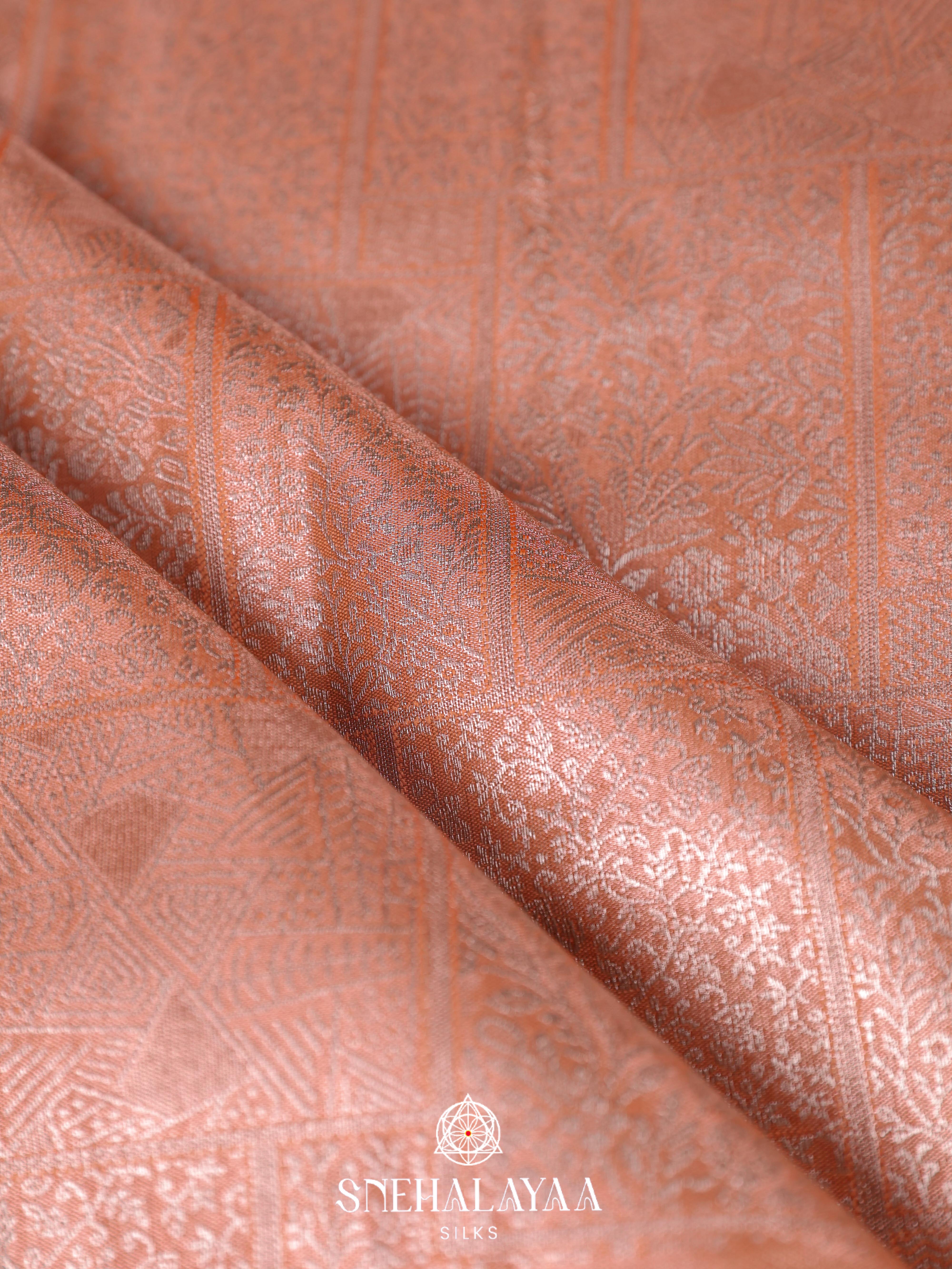 Baby Pink Art Silk Saree