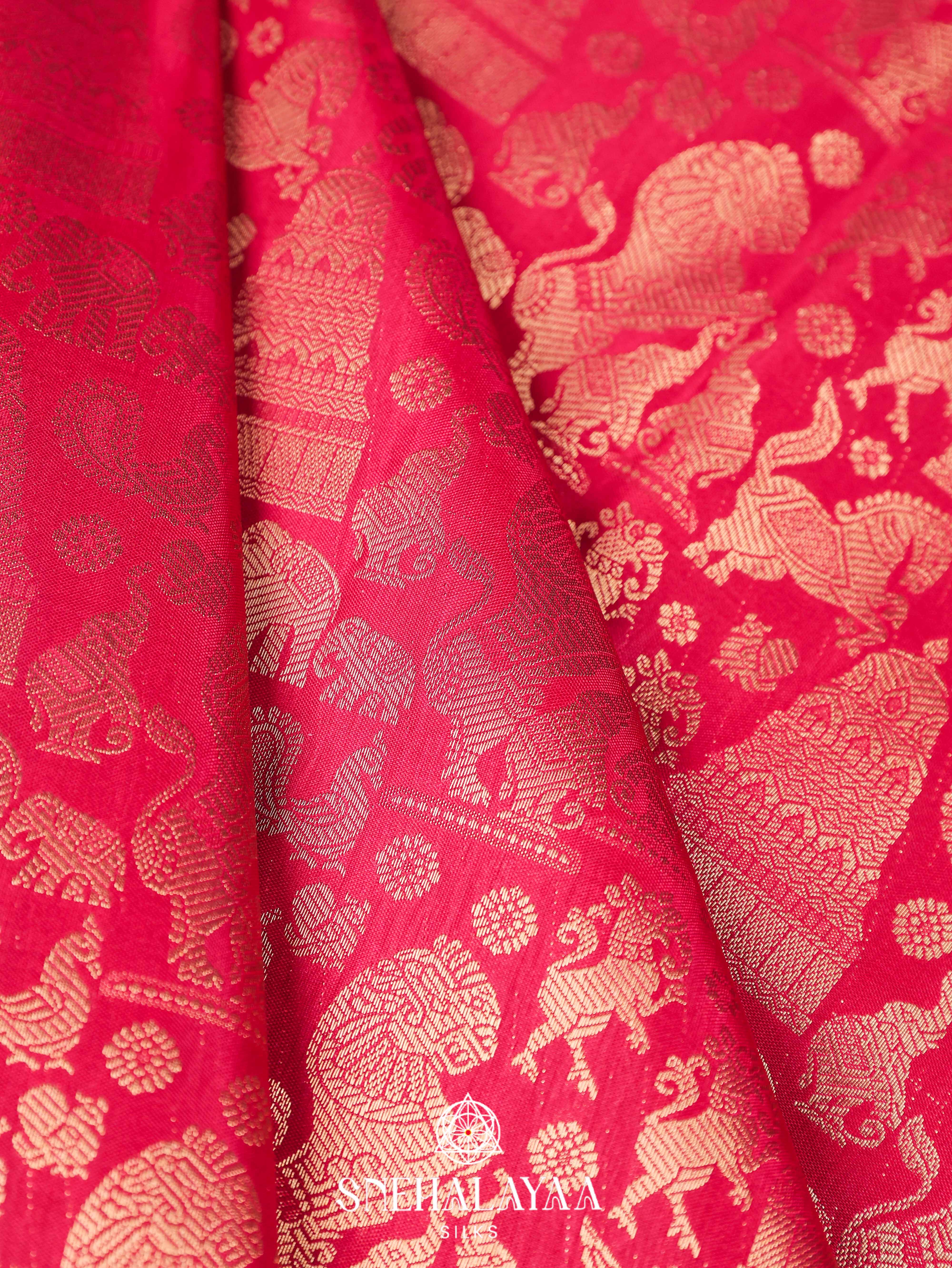 Red Art Silk Saree