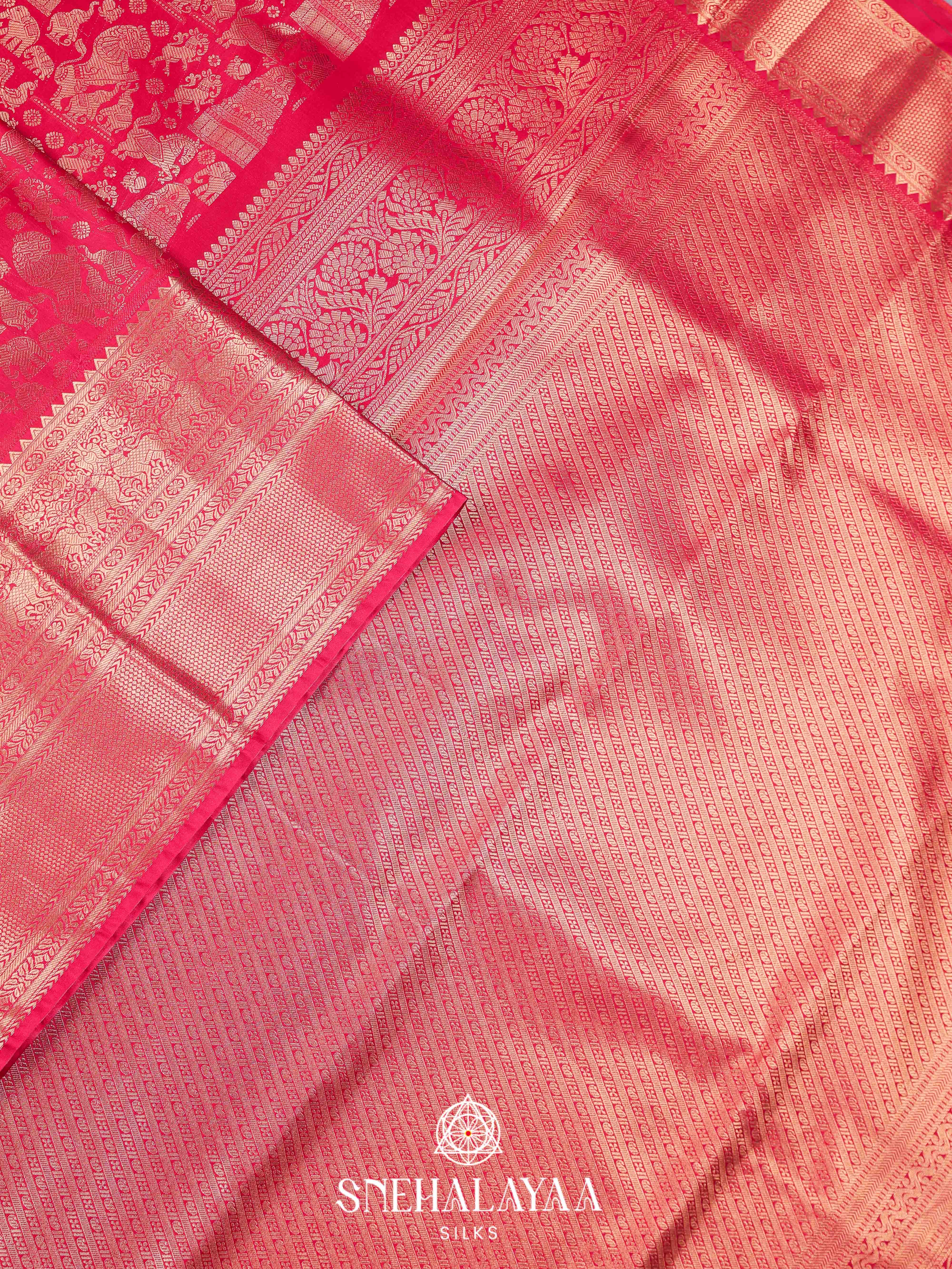 Red Art Silk Saree