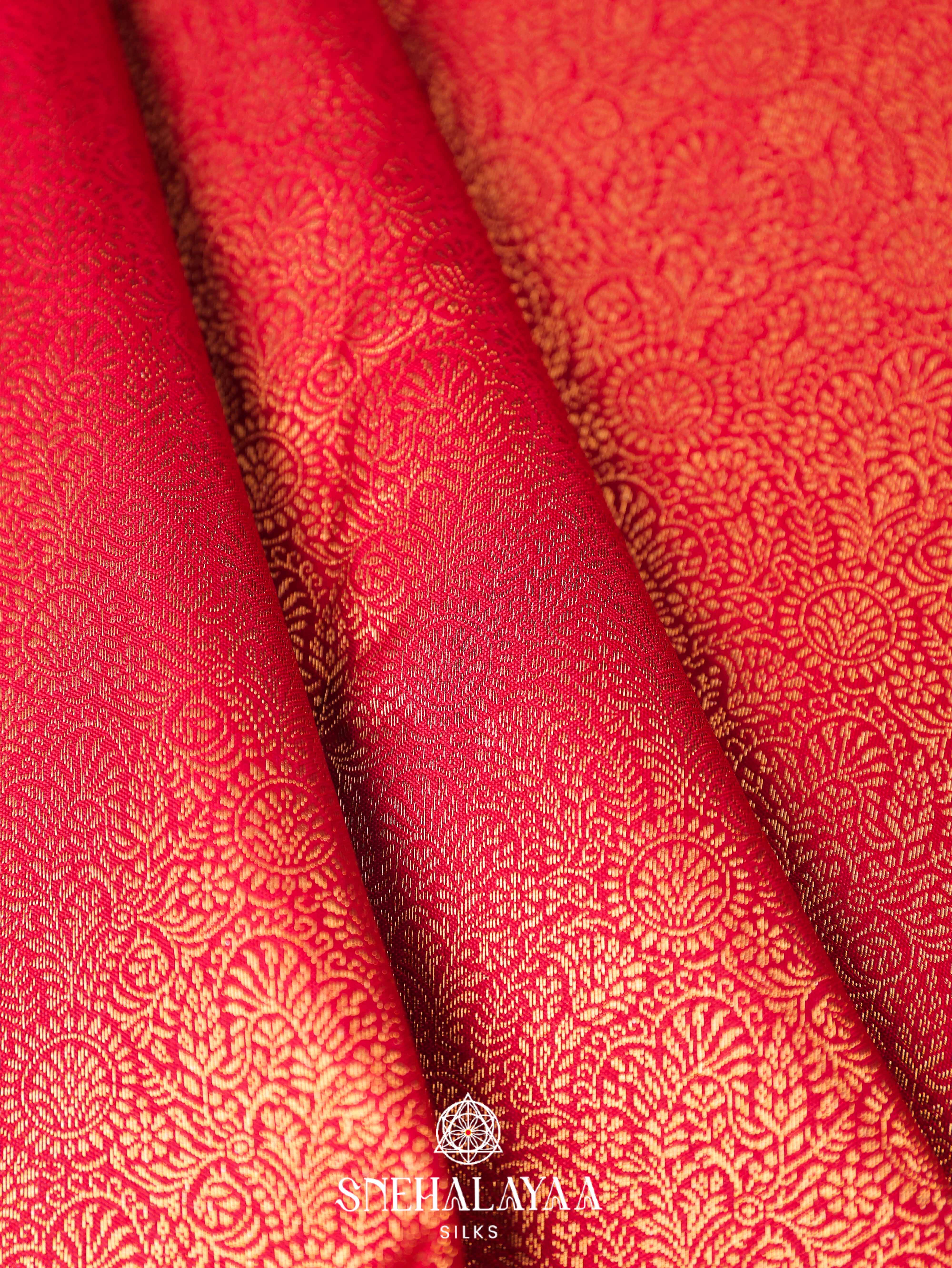 Red Art Silk Saree