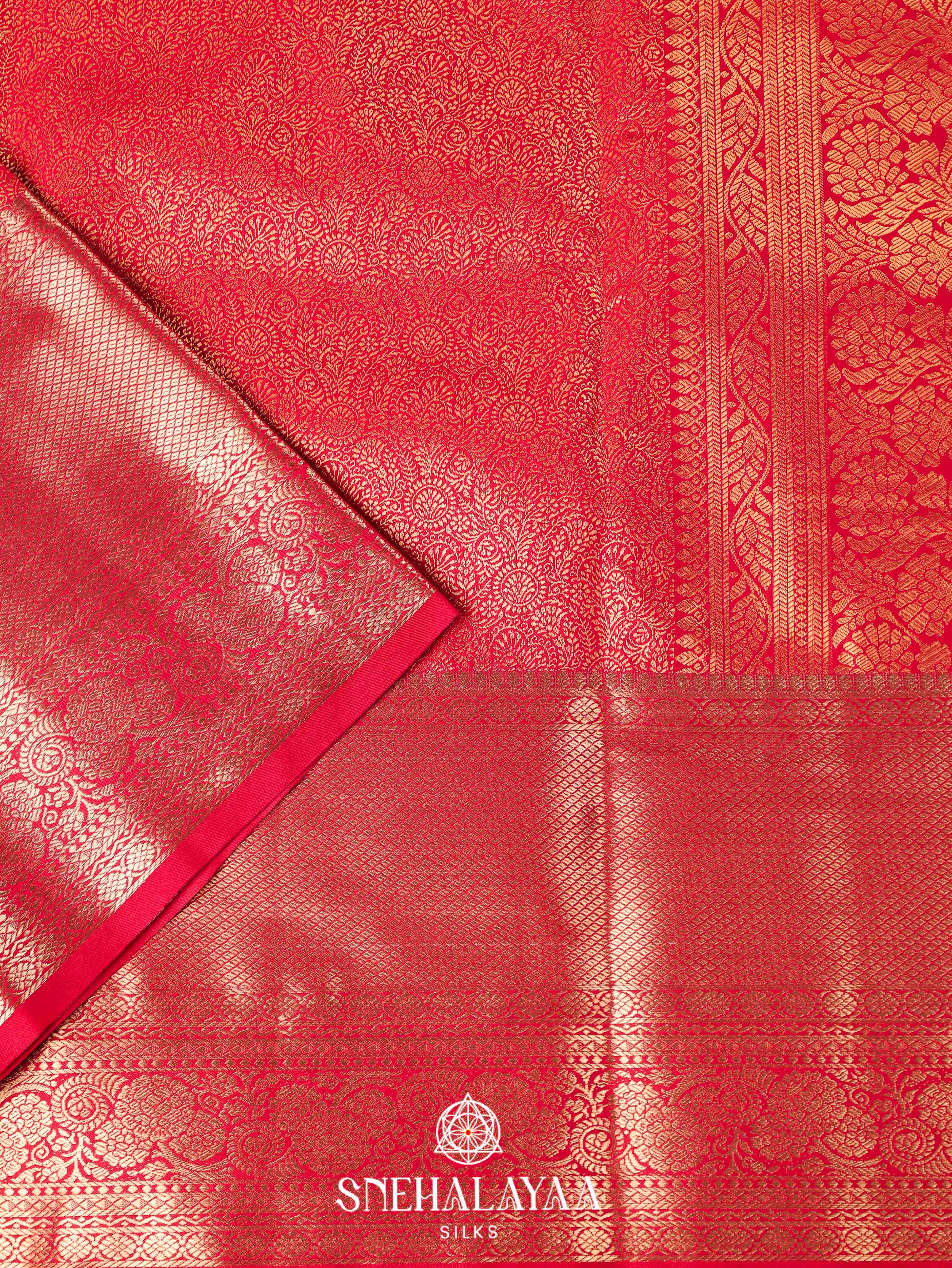 Red Art Silk Saree