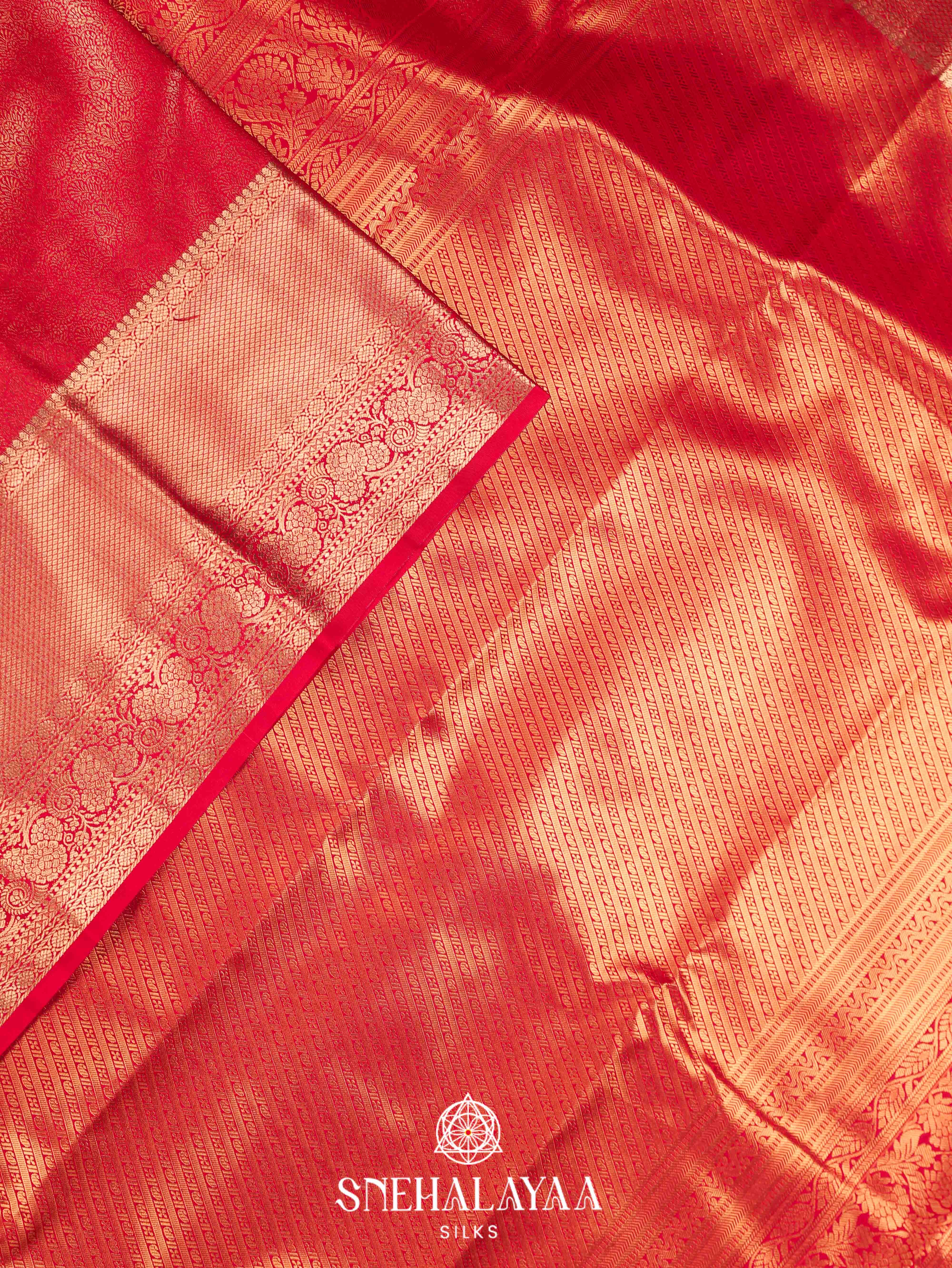 Red Art Silk Saree
