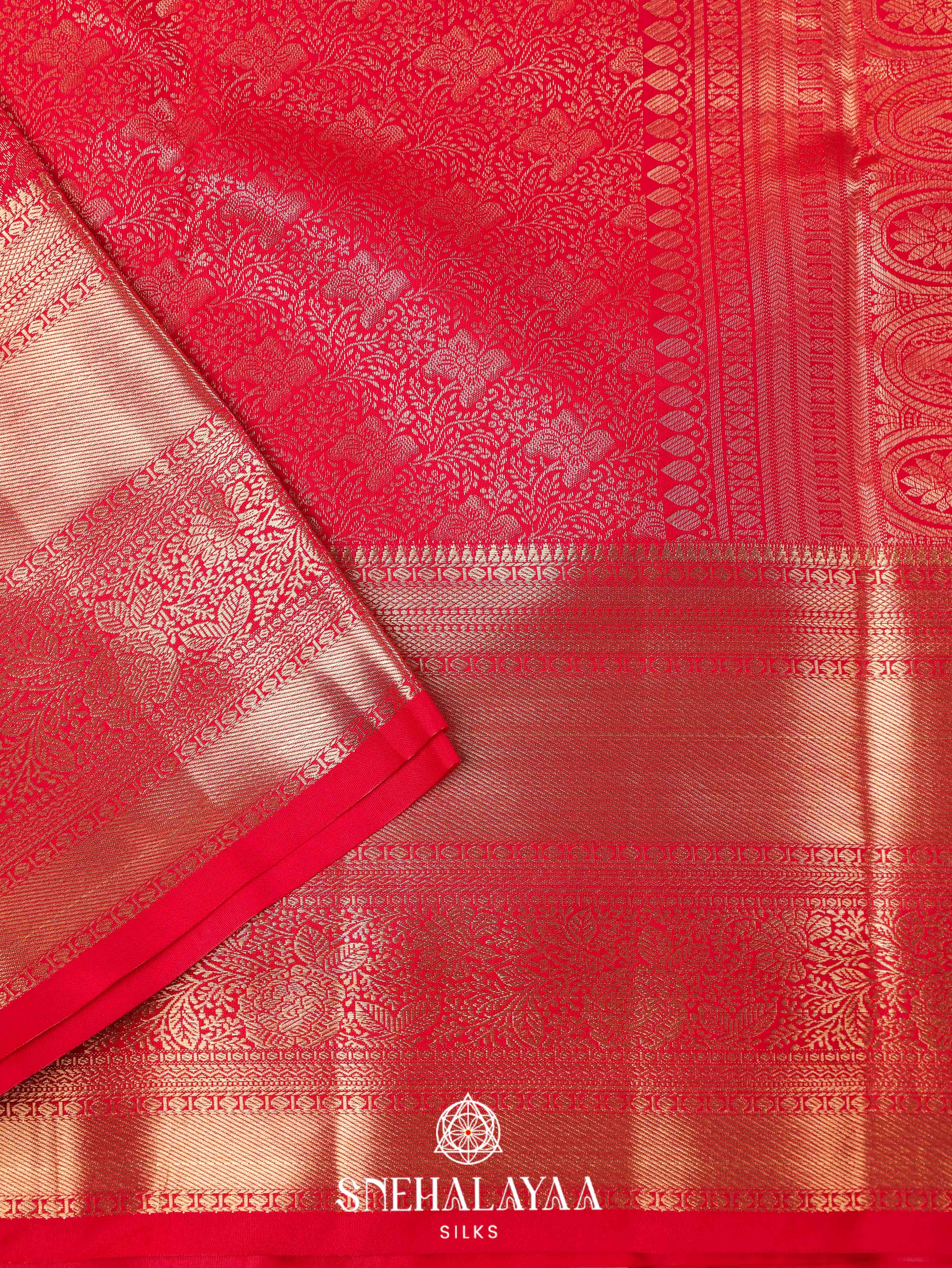 Red Art Silk Saree