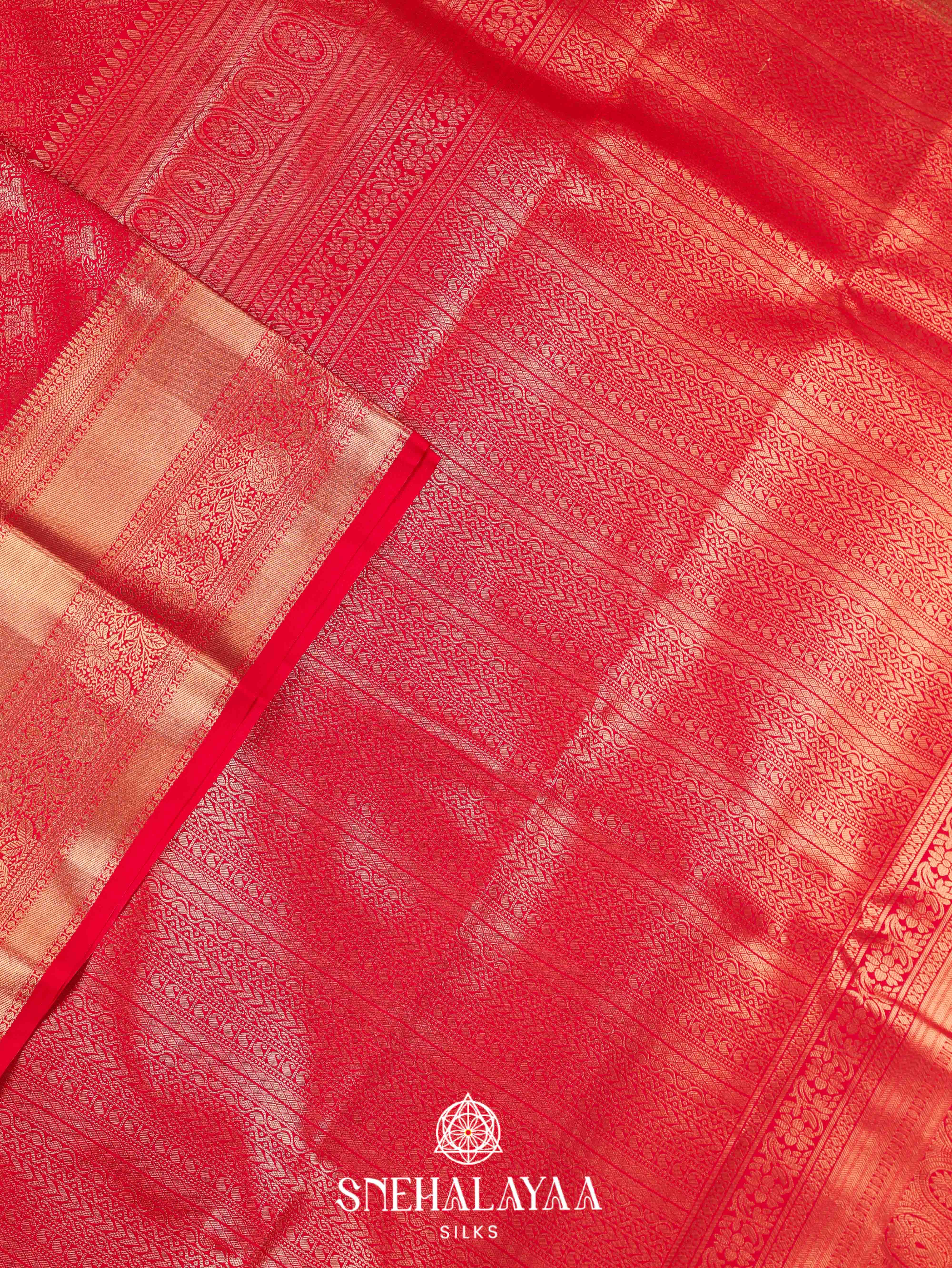 Red Art Silk Saree